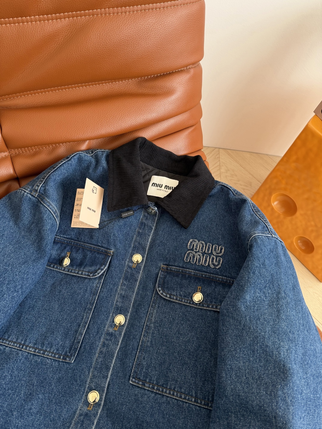 Denim Jacket with Corduroy Collar and Logo Details - Inspired by Stefanie Sun 6 cmp i1761388594787 1952 0 4