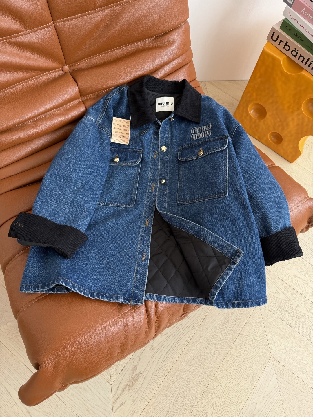 Denim Jacket with Corduroy Collar and Logo Details - Inspired by Stefanie Sun 7 cmp i1761388594876 7170 0 5