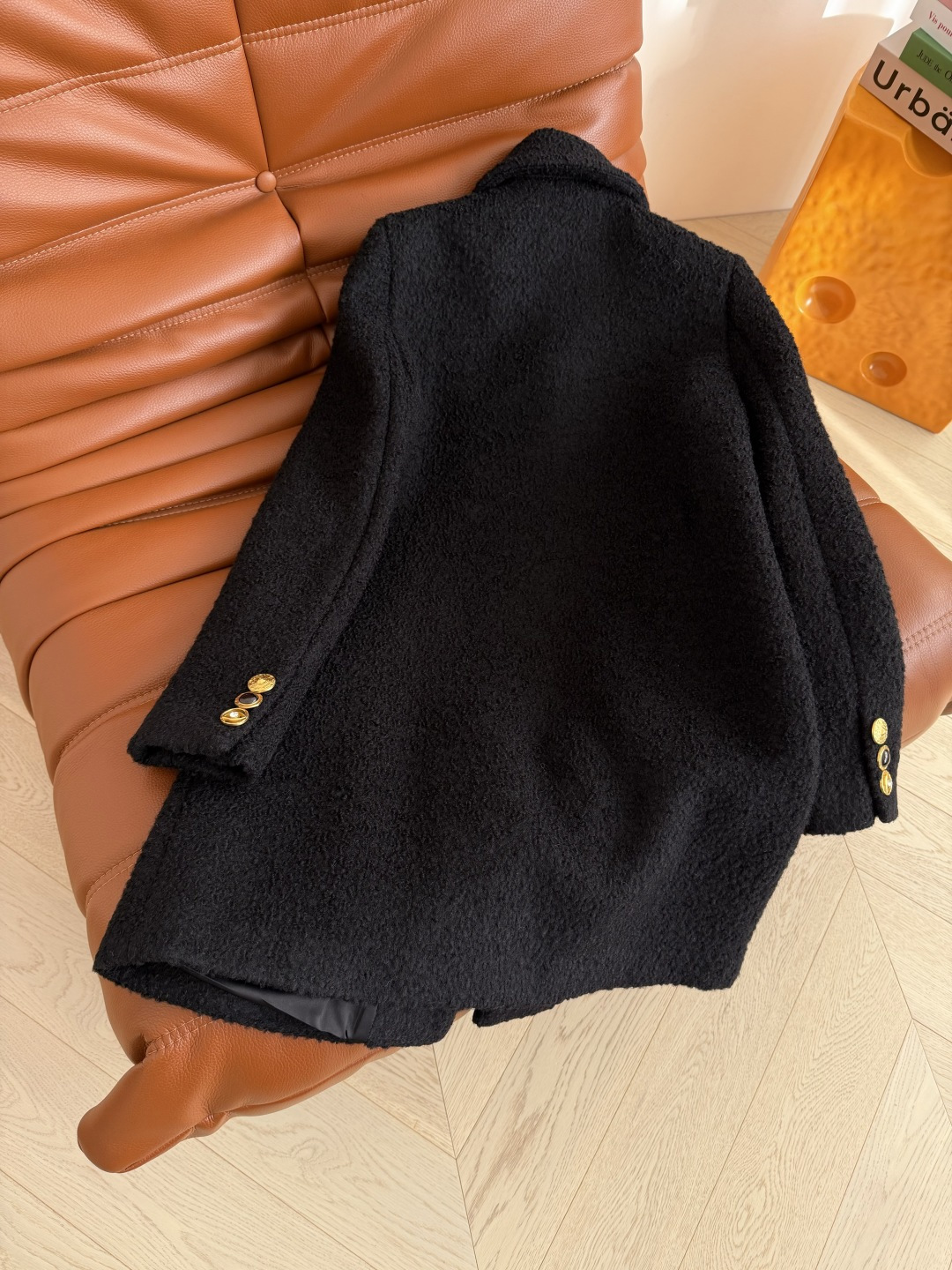 冬季羊卷毛大衣 25新款巴黎SCP～眼睛胸针装饰羊卷毛大衣外套 复古巴黎时髦风即视感 可拆卸眼睛胸针+异