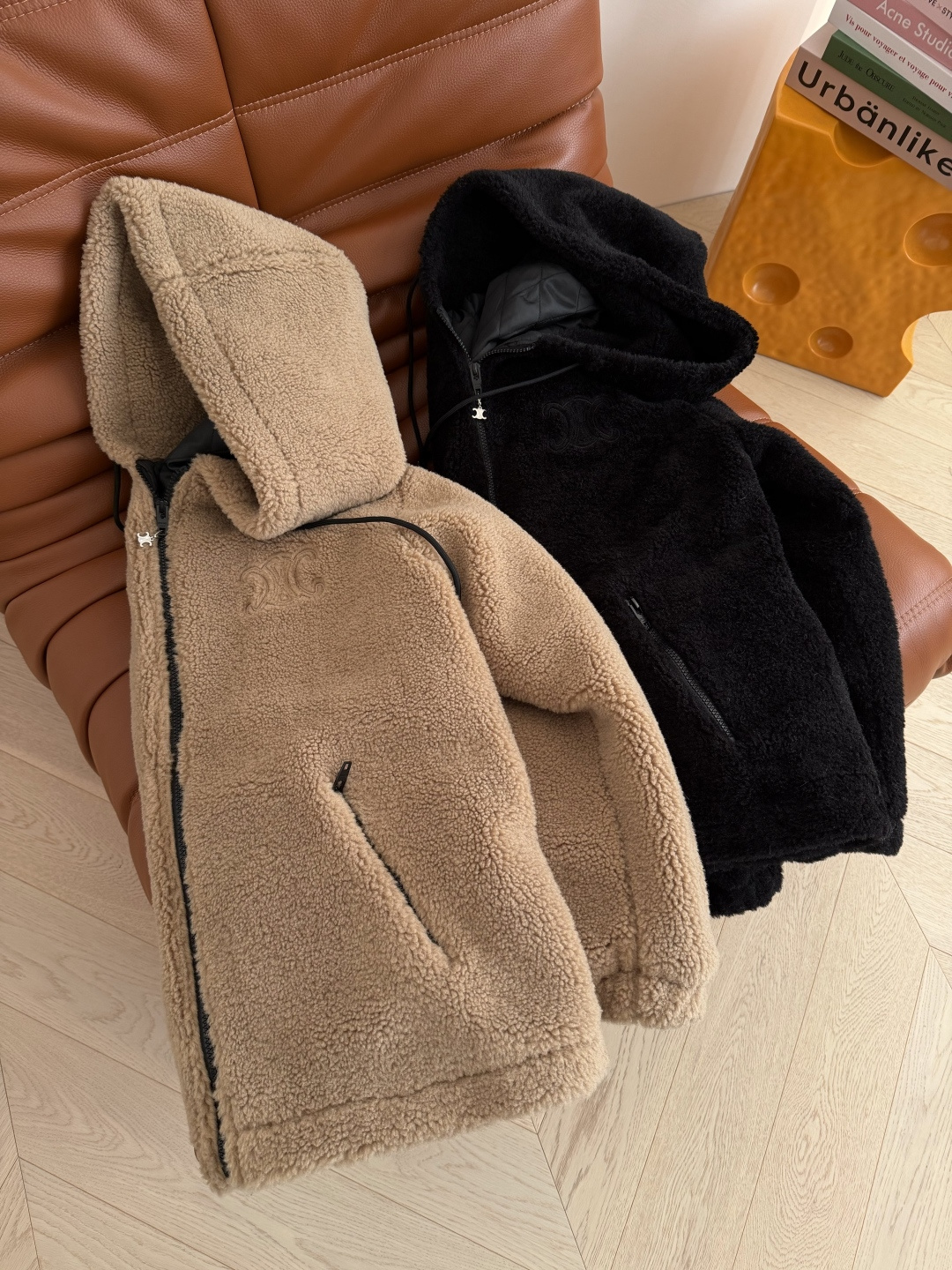 Elegant Embroidered Logo Plush Cotton Coat – Warm & Stylish Winter Essential