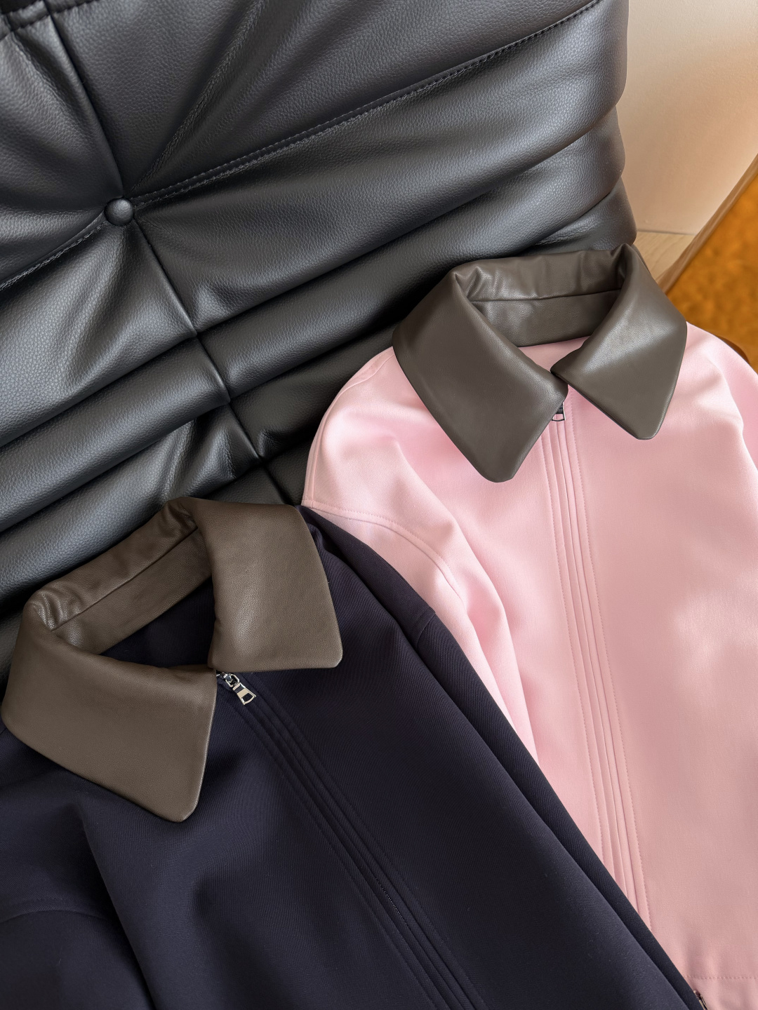 26新款 可拆卸双层领子装饰夹克外套 时髦精必去 日常实穿又简约高级的一件外套 轻薄款 多个季节🉑穿 日