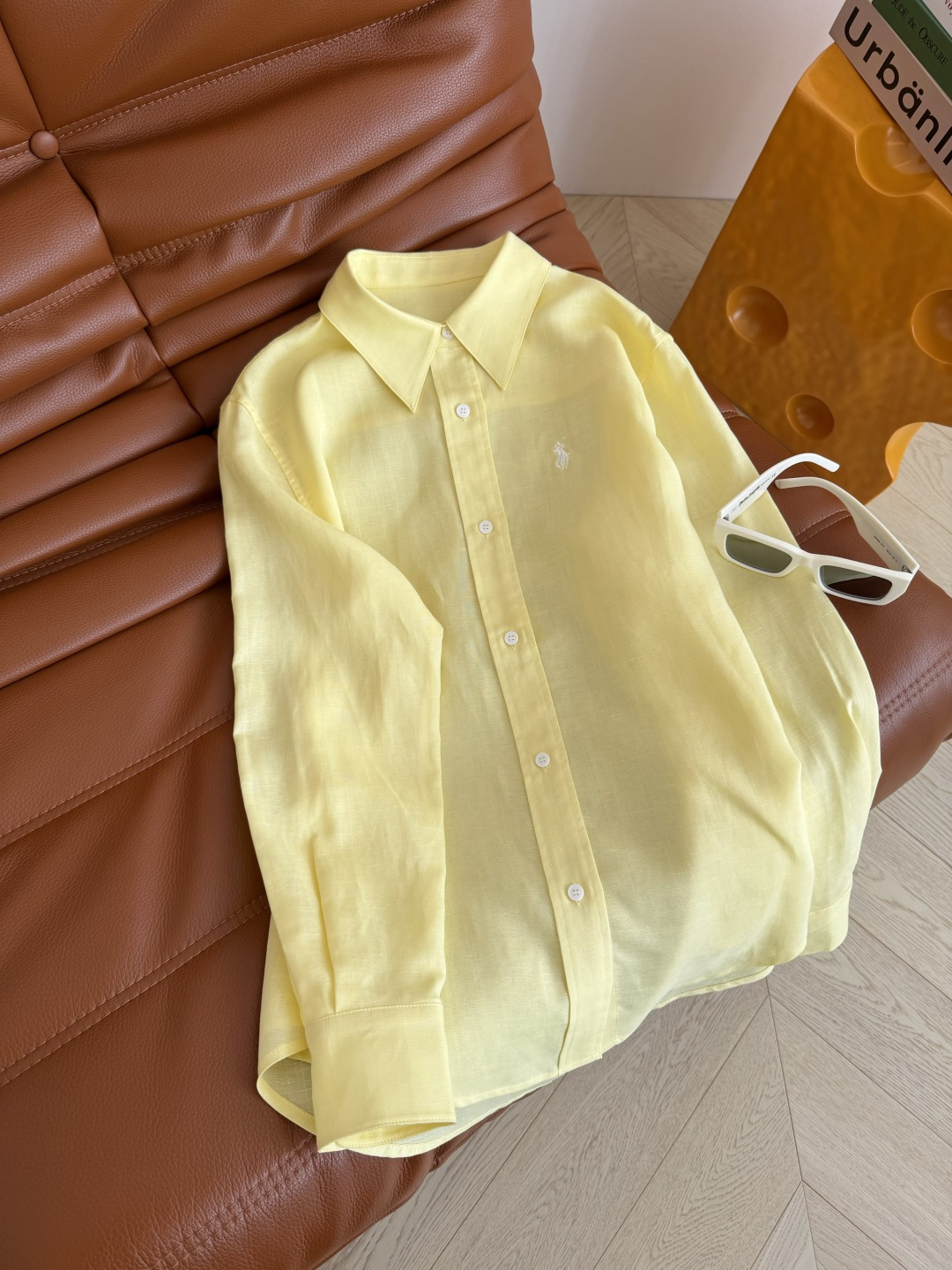 慵懒有范 26春夏 搭配披肩设计鹅黄色亚麻衬衫 黄白搭配太上镜了 很显肤色白 上身自带滤镜感 美白亮肤 