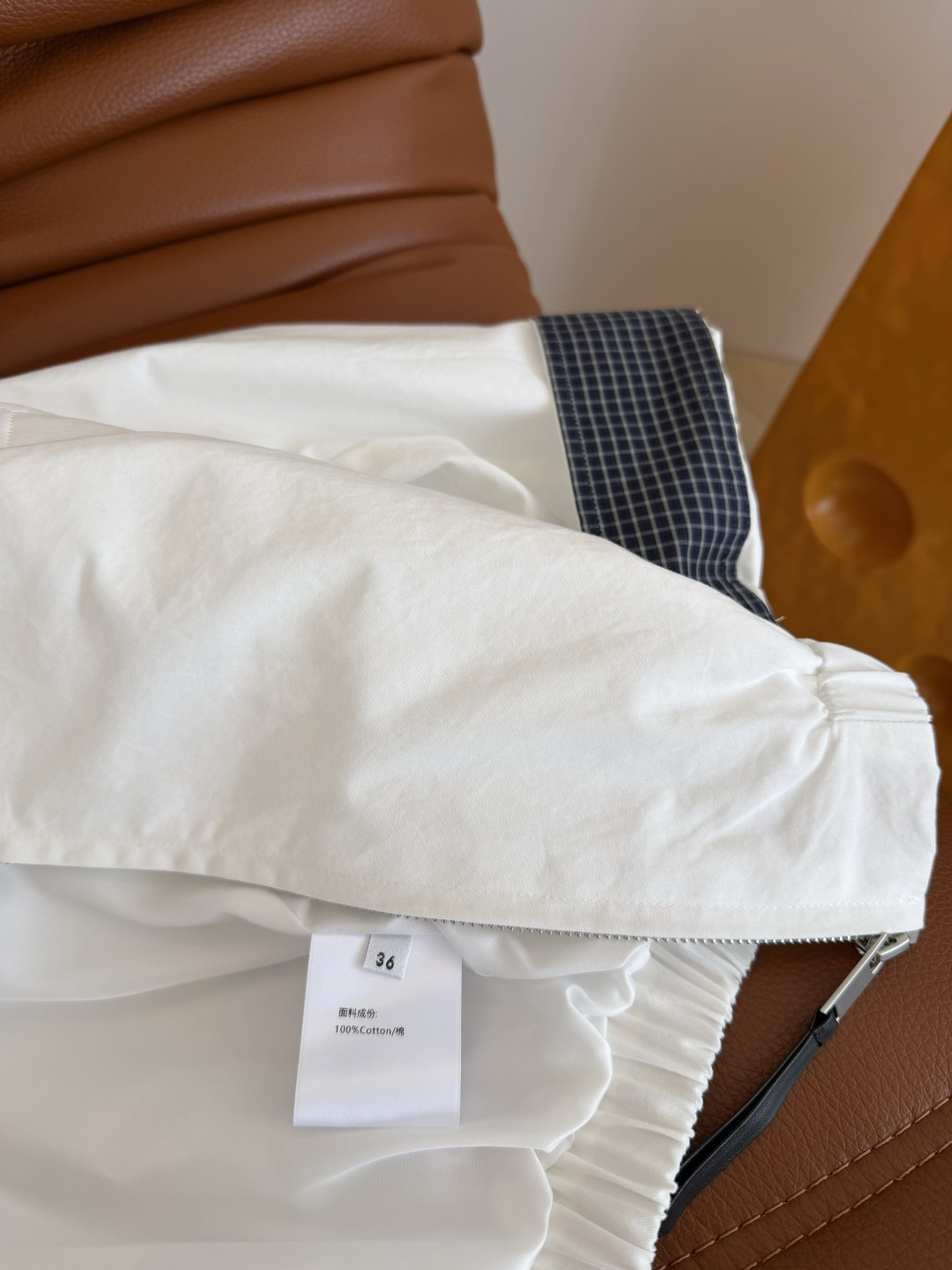 26春夏 小众设计款 格子拼接设计白色夹克外套 日常休闲款 各种凹造型都需要的一件外套 轻薄款 实穿性很