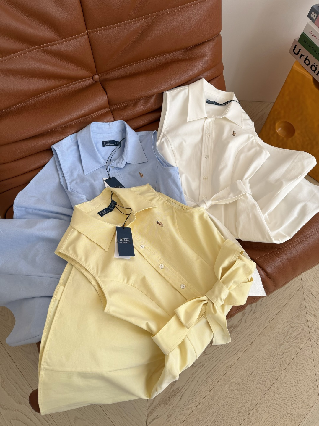 白月光裙子 26新品 彩色小马刺绣绑带连衣裙 三个颜色都很好看 小鸡黄特别显白 减龄又时髦 搭配了系腰带