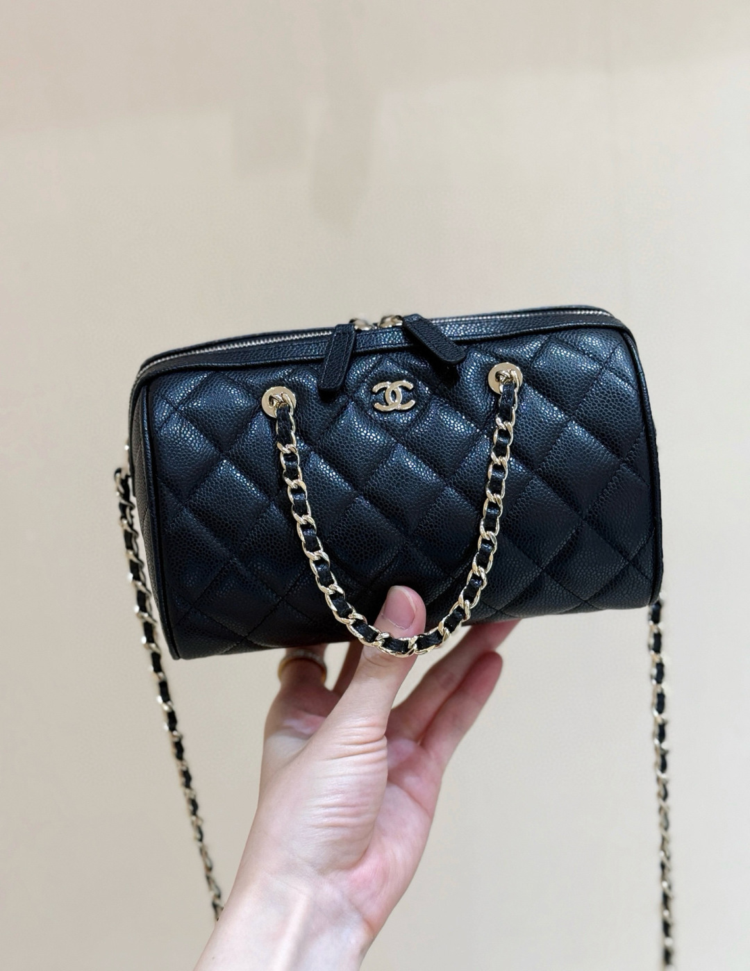25P Serie Primavera Verano Chane1 25P Mini bolso bolos de cuero Lychee👜 ¡La dama de oro negro es tan bonita! Una bolsa…