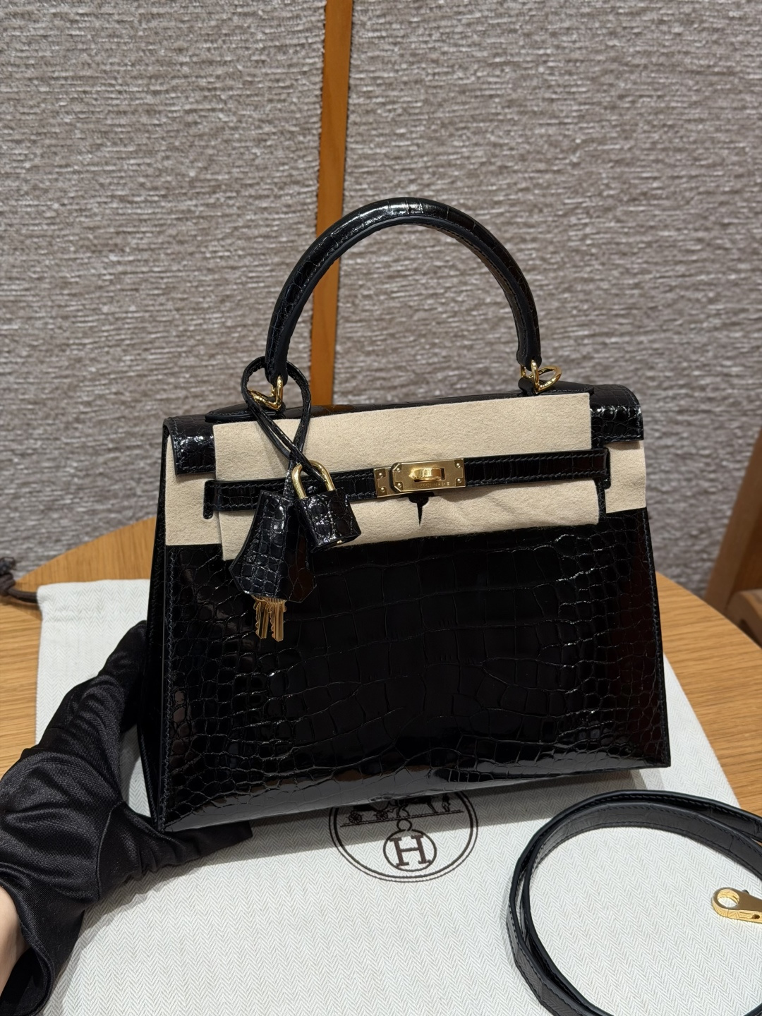 Hermès Kelly 25cm (Noir)
