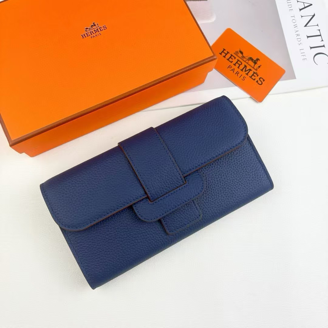 Hermes Blue leather evening everyday