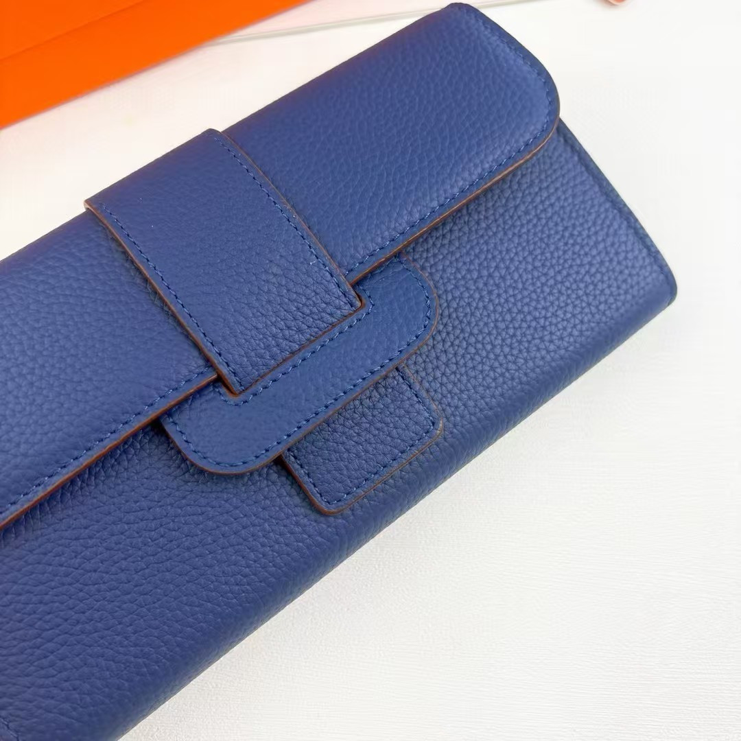 Hermes Blue leather evening everyday