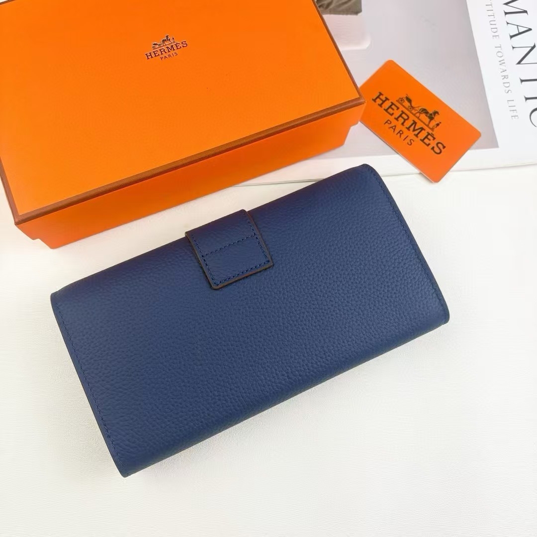 Hermes Blue leather evening everyday