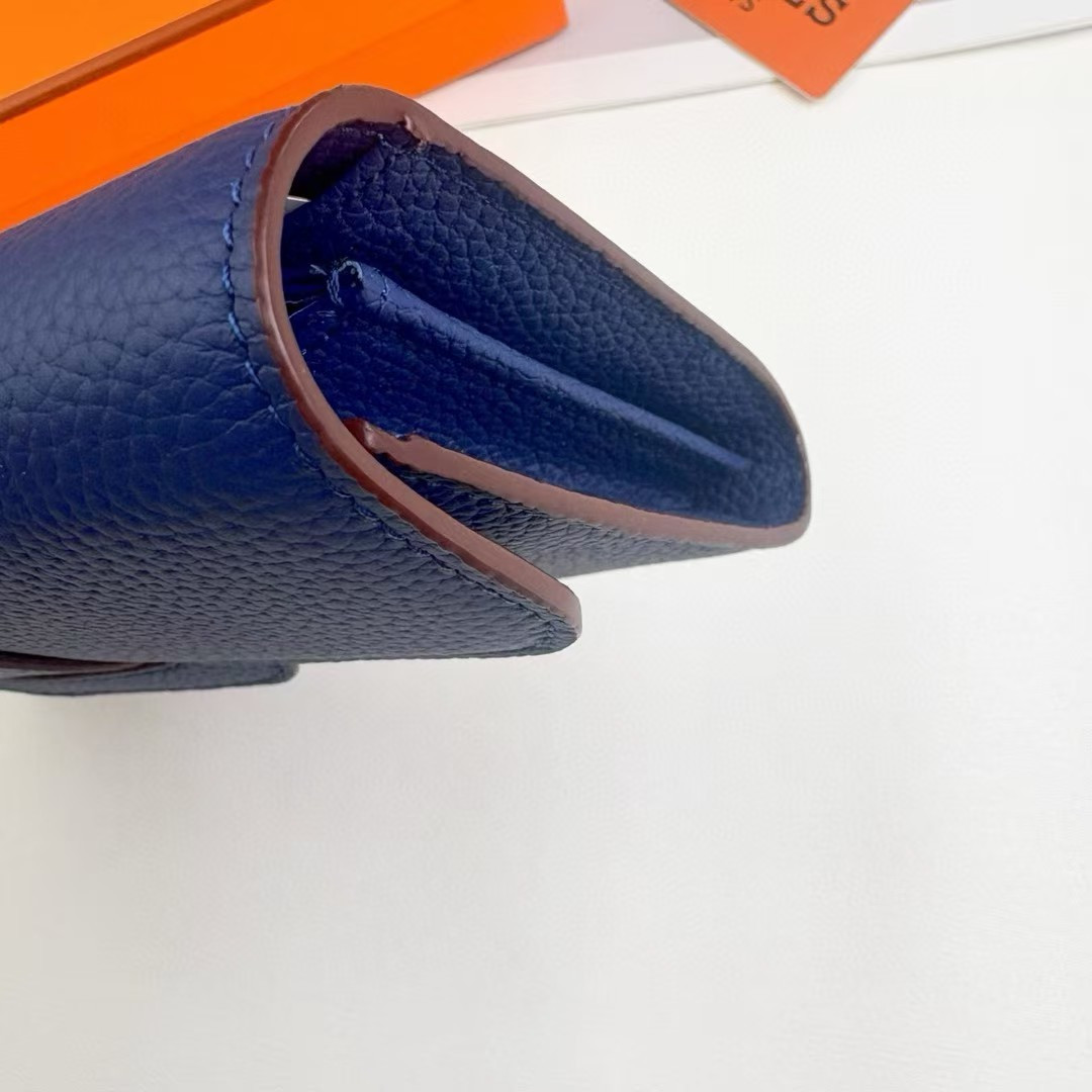 Hermes Blue leather evening everyday