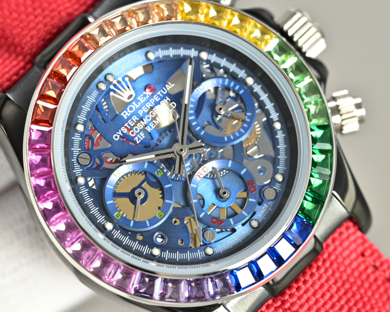 NO:670386,Produced in Taiwan Same price Taiwan Factory Rolex ROLEX Daytona Skeleton Series RL4 316L stainless steel case Size 43mm Mineral-coated glass wear-resistant Super luminous Japanese multi-function chronograph quartz movement Imported rubber strap Original buckle I can’t put it down Rolex Daytona Endless once-and-for-all gifts for the best luxury recommendations Please look for Taiwan’s exclusive quality, rolex19860909台湾 出品 同价 台湾 Factory 劳力士ROLEX 迪通拿镂空系列 RL4 316L精钢表壳 尺寸43mm 矿物质镀膜玻璃耐磨 超强夜光 日本多功能计时石英机芯 进口橡胶表带 原装扣 爱不释手的劳力士迪通拿 品不完的一劳永逸送礼最佳奢华推荐请认准台湾独家品质,,rolex,Watch