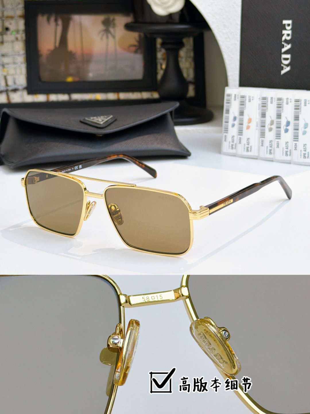 zP开模高版本PRADAMODEL：SPR A57SIZE：58口15-145黑色为进口尼龙偏光🔝🔝