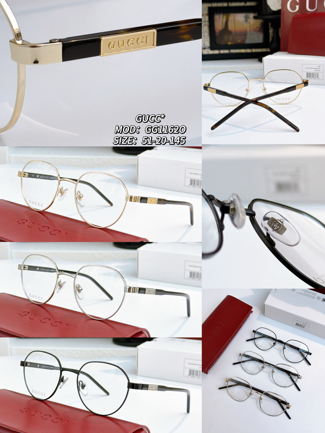 GUCC* MOD：GG1162O SIZE：51-20-145