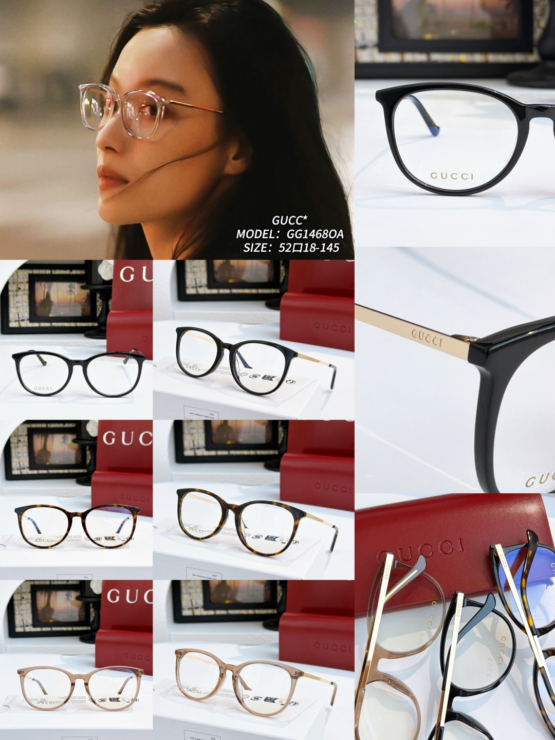 GUCC* MODELO: GG1468OA TALLA: 52口18-145