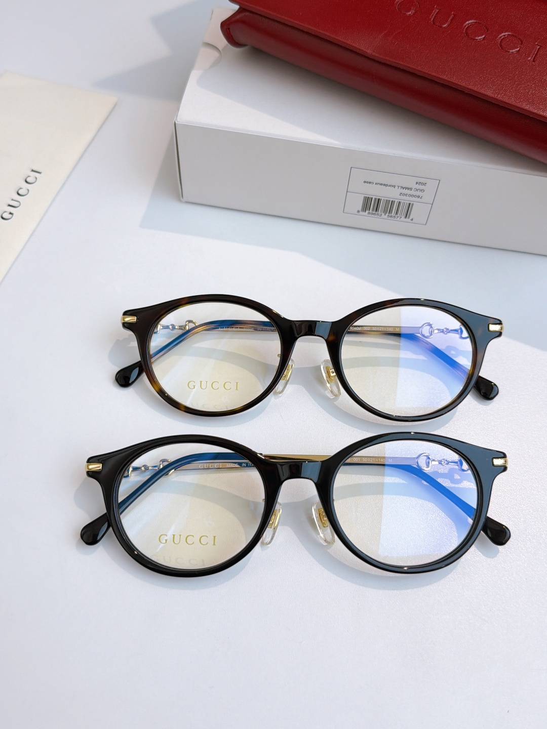 GUCC*Mod：GG1904 Size：52口21-140超优雅马衔扣镜腿高品质 上脸温柔可爱 带鼻托