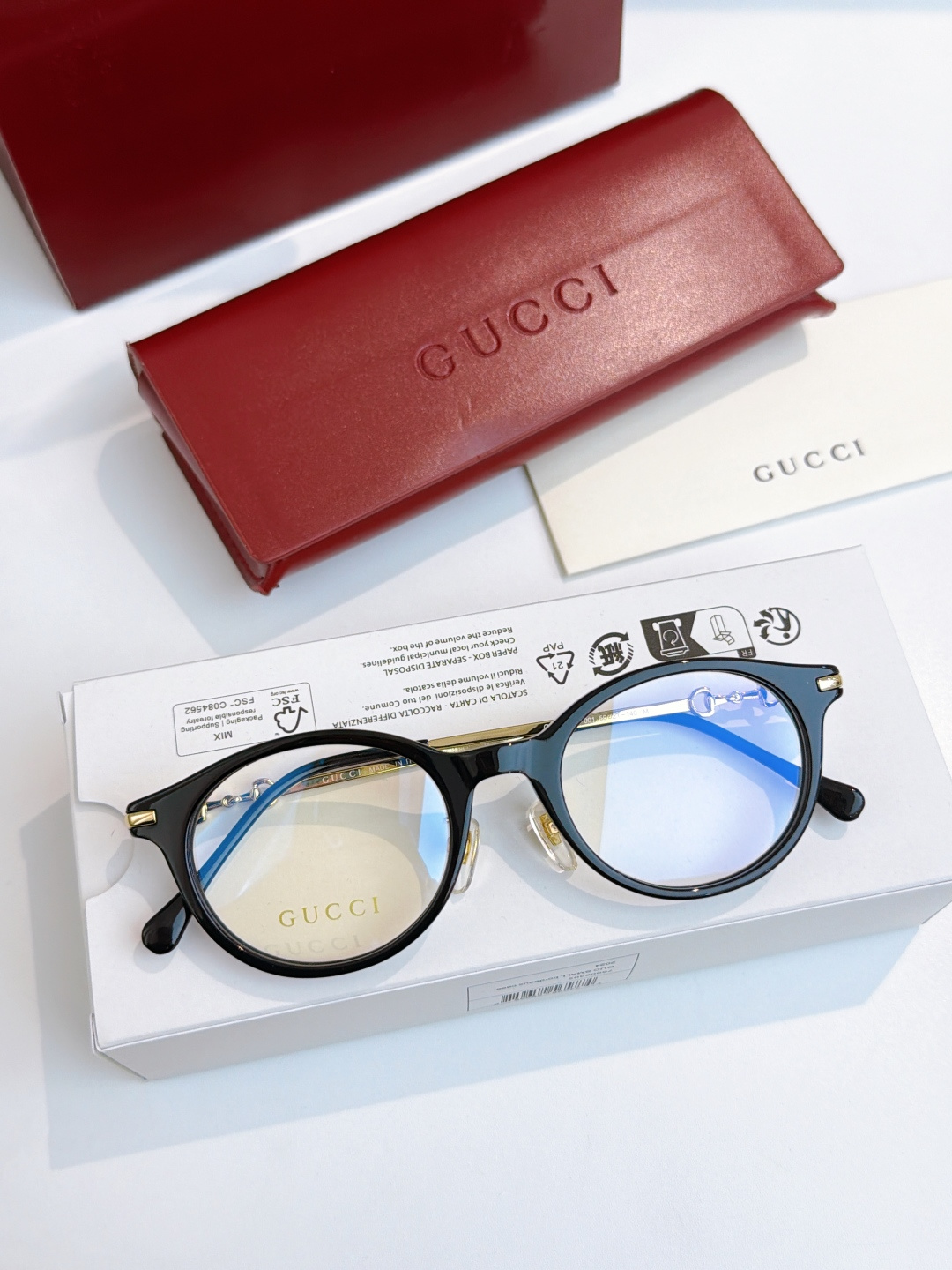 GUCC*Mod：GG1904 Size：52口21-140超优雅马衔扣镜腿高品质 上脸温柔可爱 带鼻托