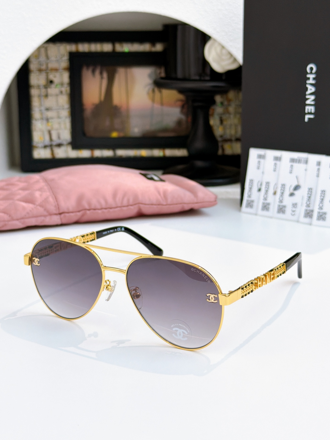 老钱风双编织字母镜腿CHANE*MOD：4225SIZE：61-15-145🔝🔝