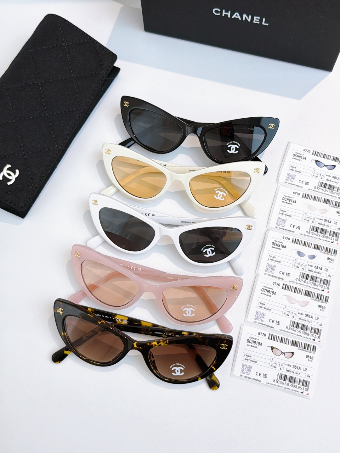 高版本CHANE*MOD：9194SIZE：52口19-140慵懒猫形墨镜🕶️🔝🔝