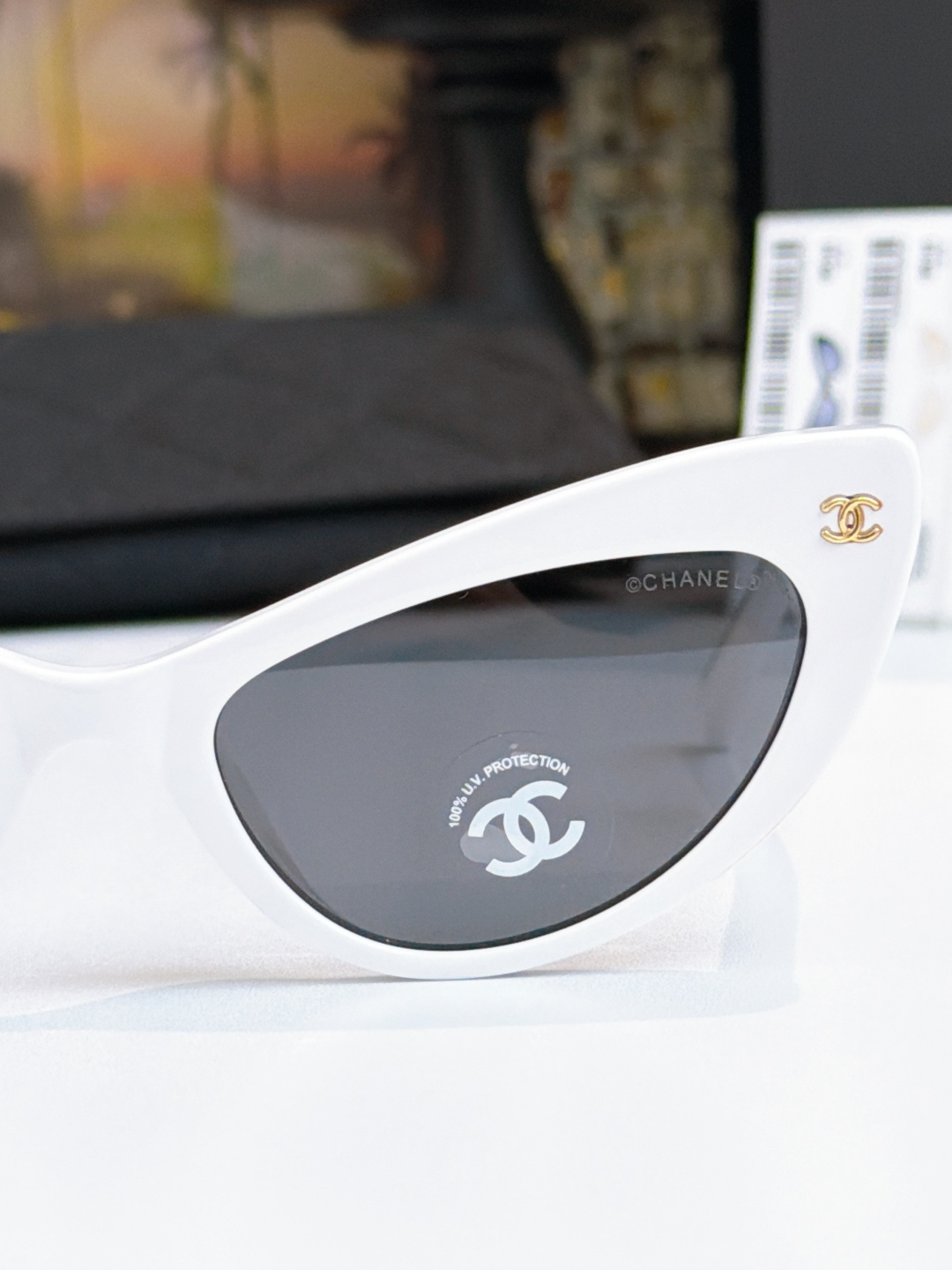 高版本CHANE*MOD：9194SIZE：52口19-140慵懒猫形墨镜🕶️🔝🔝