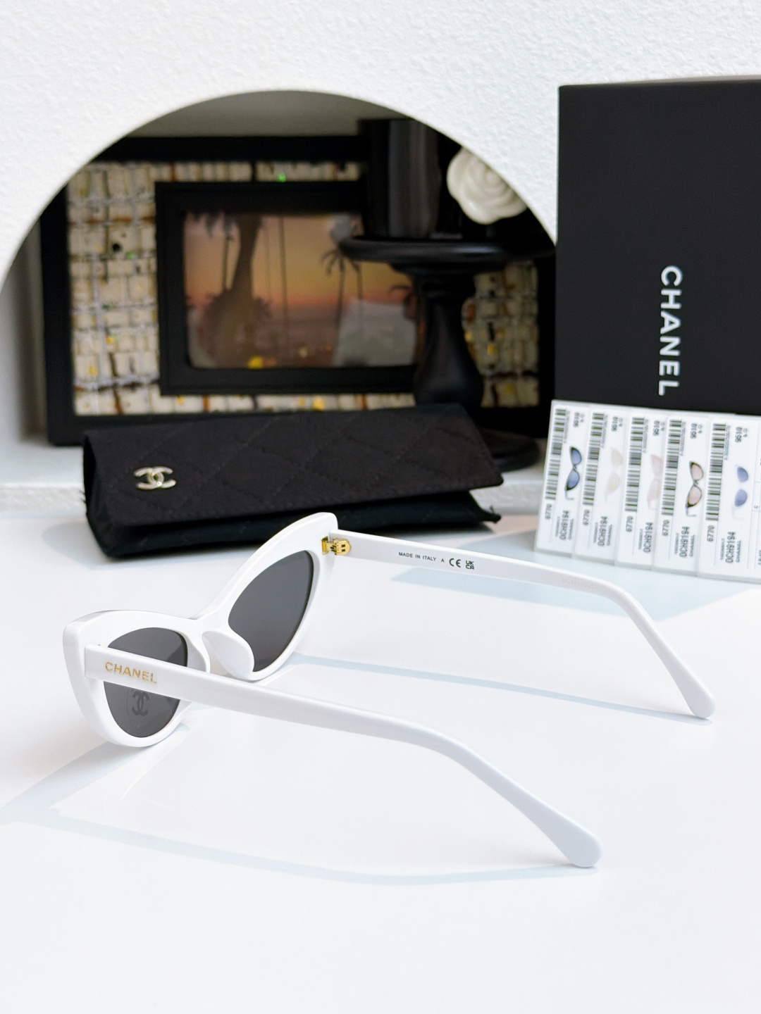 高版本CHANE*MOD：9194SIZE：52口19-140慵懒猫形墨镜🕶️🔝🔝