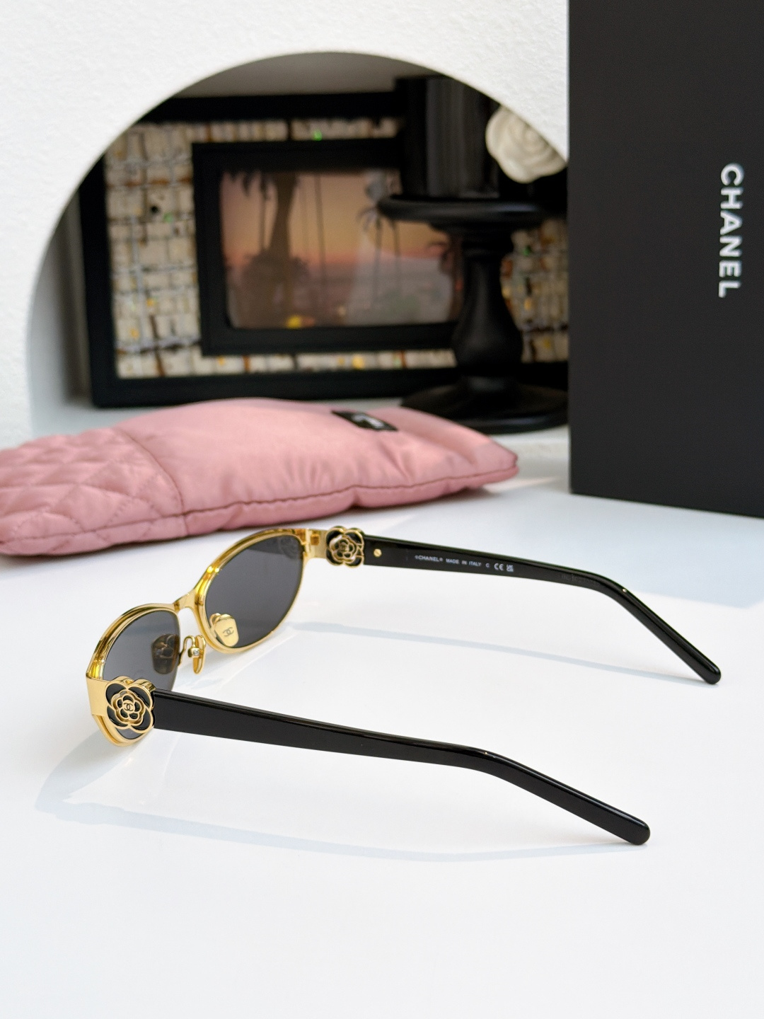 Y2K山茶花墨镜🕶️Originial qualityCHAEN*MOD：6016SIZE：56口17-