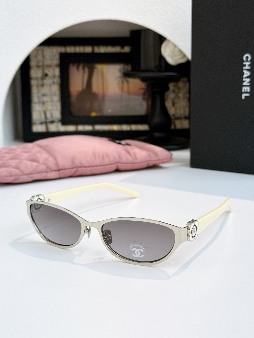 Y2K山茶花墨镜🕶️Originial qualityCHAEN*MOD：6016SIZE：56口17-