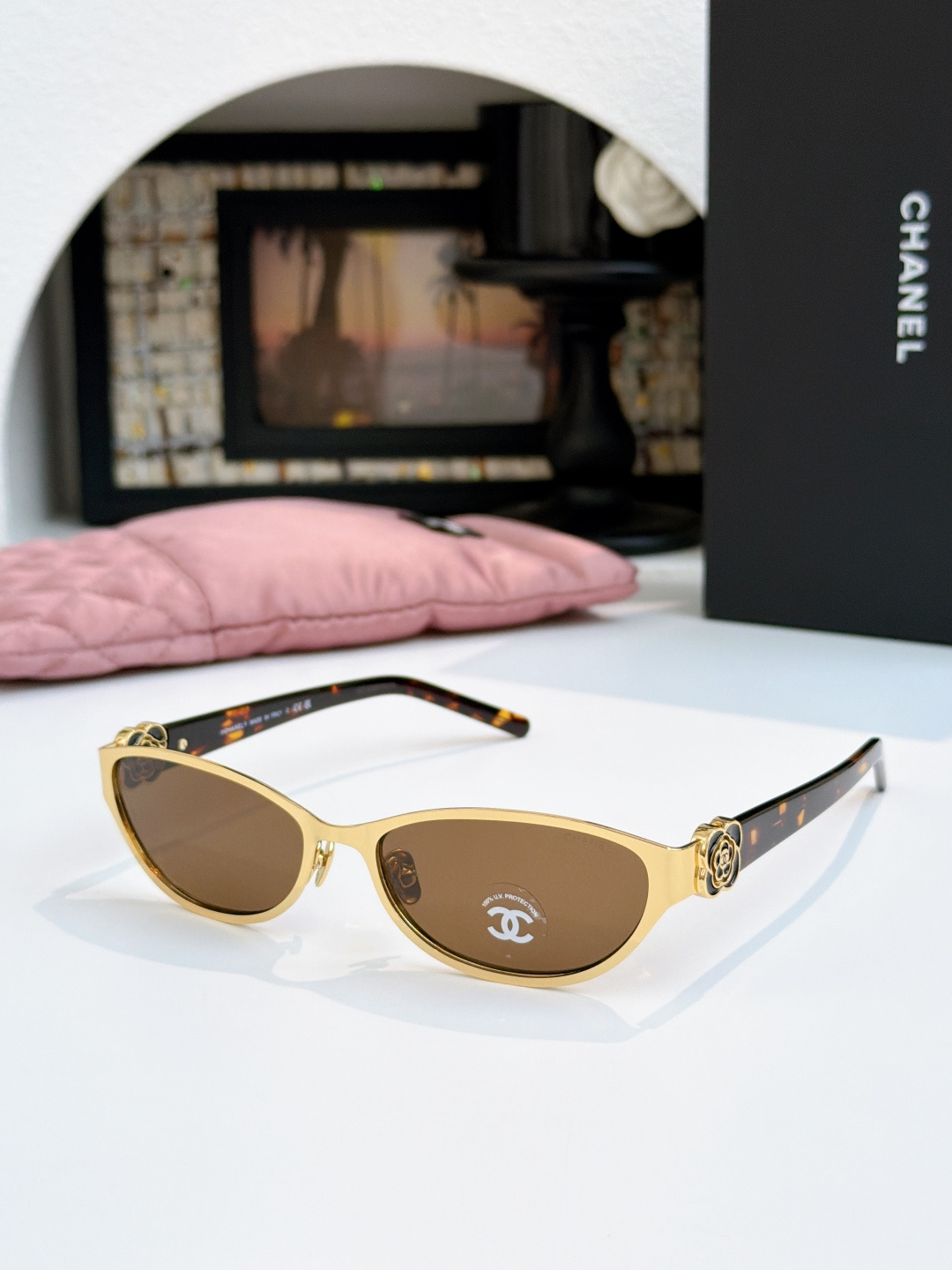 Y2K山茶花墨镜🕶️Originial qualityCHAEN*MOD：6016SIZE：56口17-