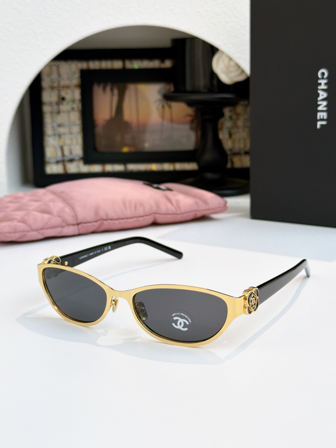 Y2K山茶花墨镜🕶️Originial qualityCHAEN*MOD：6016SIZE：56口17-