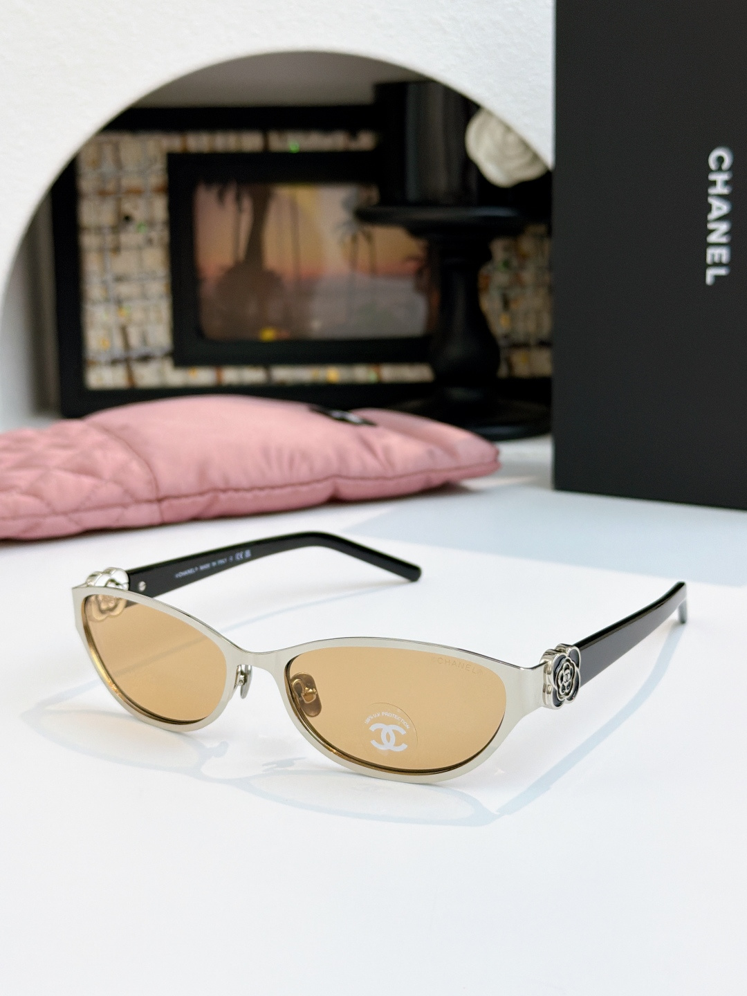 Y2K山茶花墨镜🕶️Originial qualityCHAEN*MOD：6016SIZE：56口17-