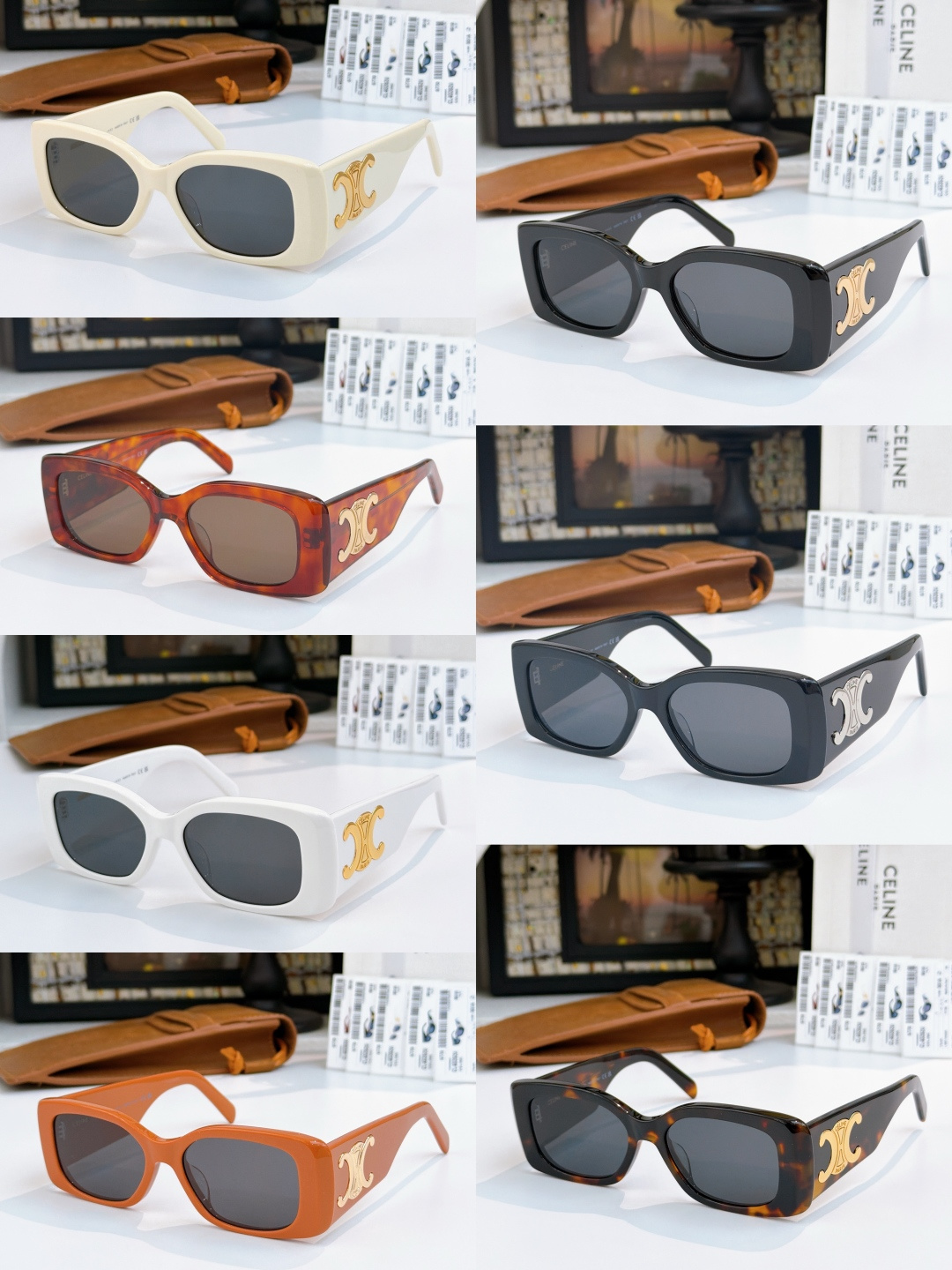 CELINE 高版本出货～百搭方形超大凯旋门MOD：CL40282 SIZE：53口17-145🔝🔝