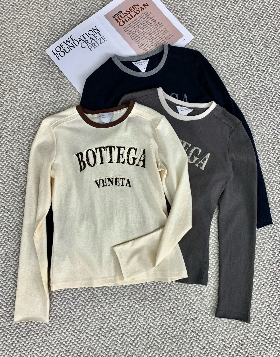 Bottega Veneta Logo Layered Long Sleeve Top