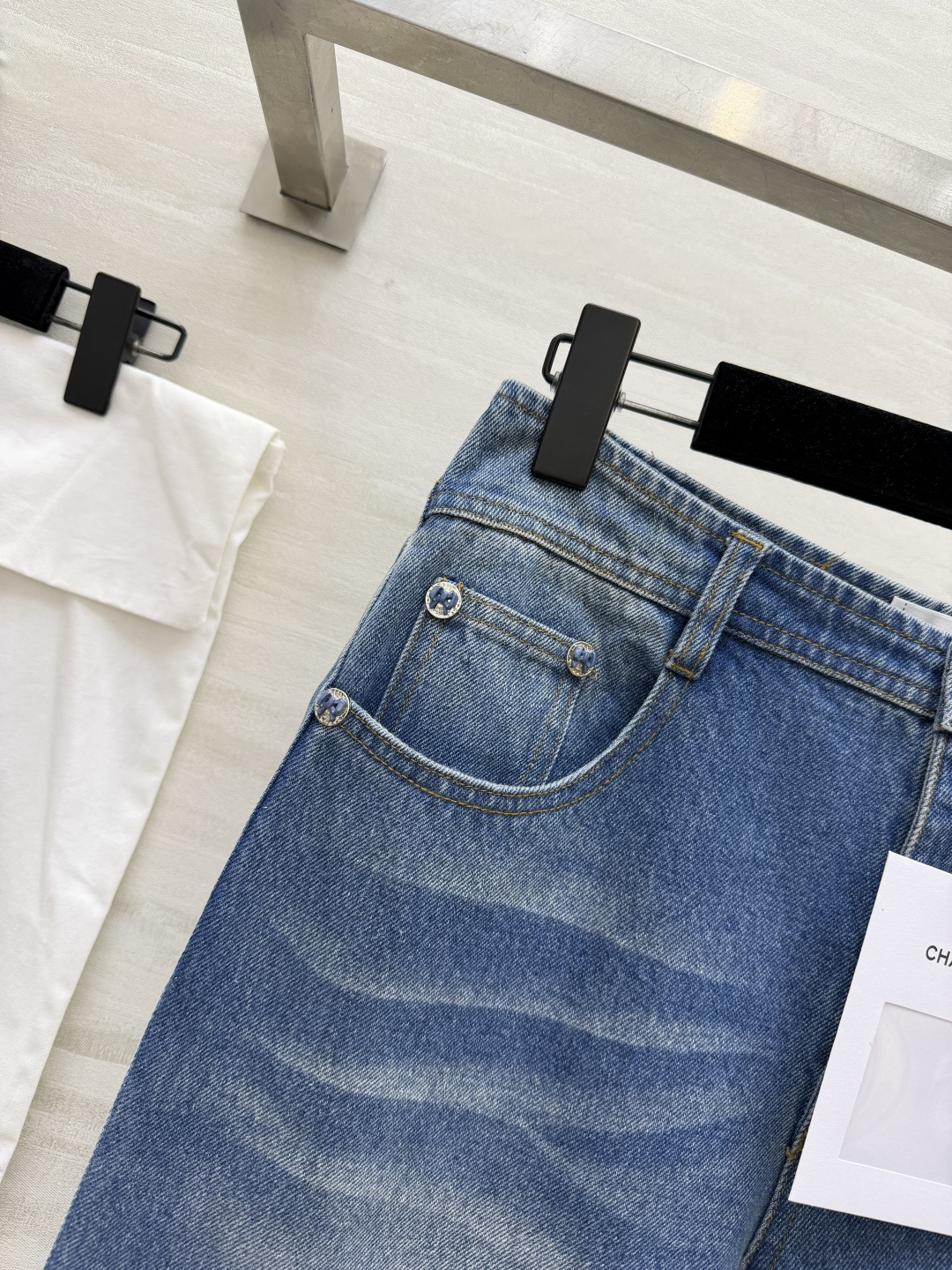 #Chaen♡²⁶做旧牛仔微喇牛仔裤 高品质定制 现货首发size：S/M/L（s码腰围66，裤长：10