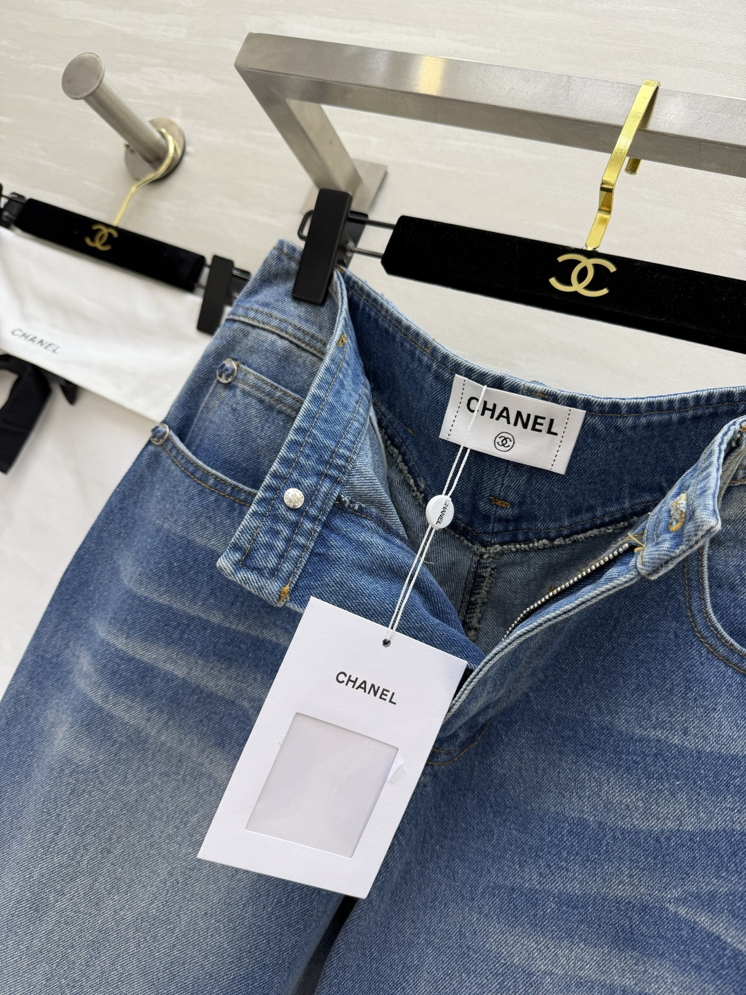 #Chaen♡²⁶做旧牛仔微喇牛仔裤 高品质定制 现货首发size：S/M/L（s码腰围66，裤长：10