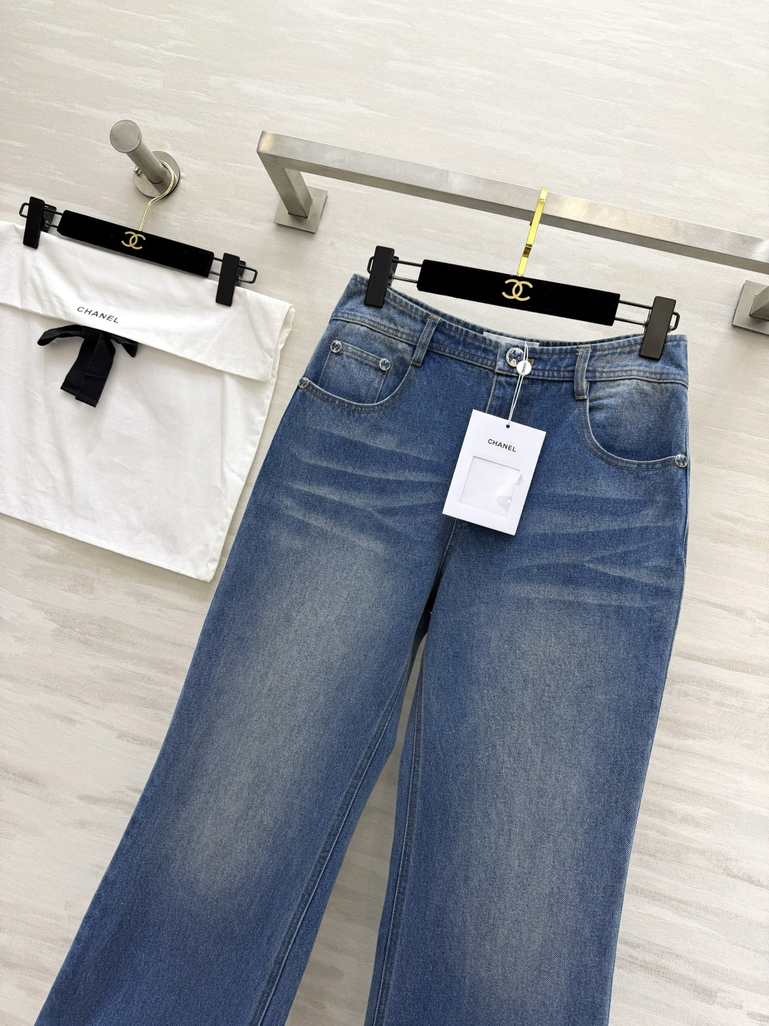 #Chaen♡²⁶做旧牛仔微喇牛仔裤 高品质定制 现货首发size：S/M/L（s码腰围66，裤长：10