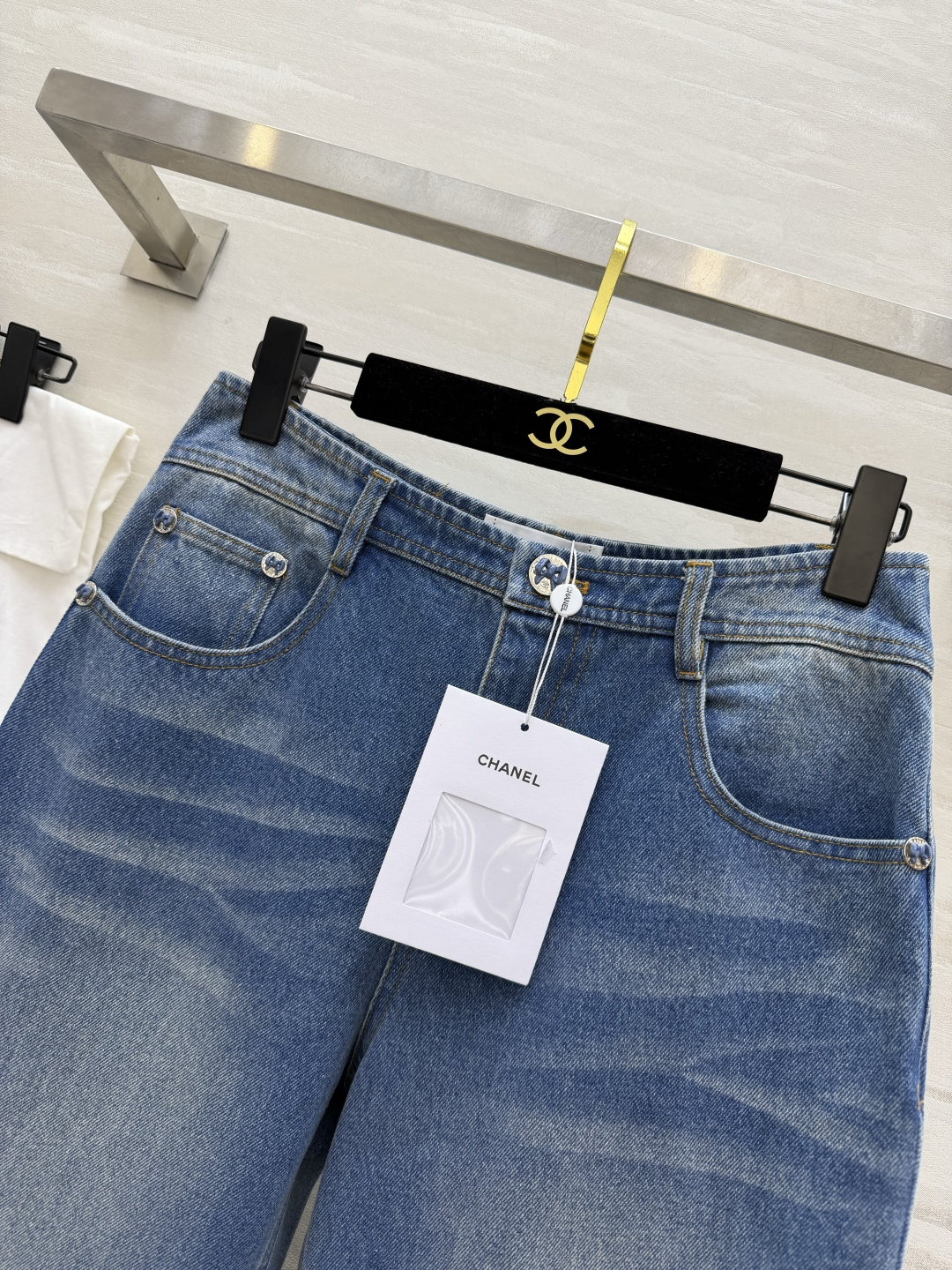 #Chaen♡²⁶做旧牛仔微喇牛仔裤 高品质定制 现货首发size：S/M/L（s码腰围66，裤长：10