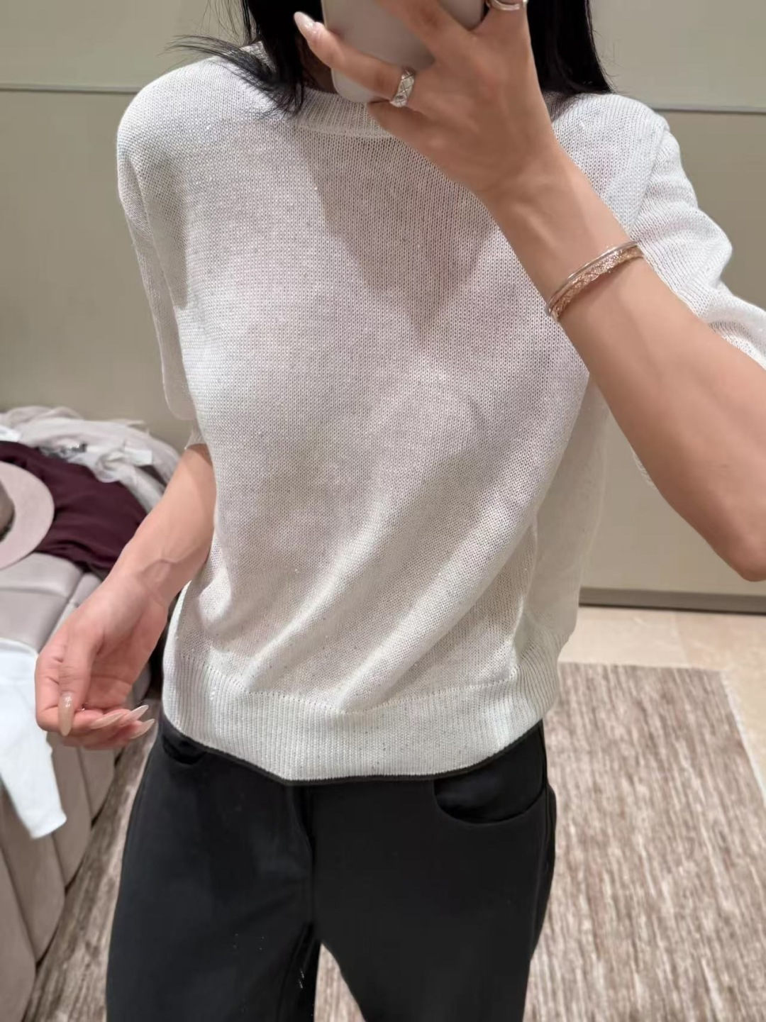 #Brunello Cucinell♡²⁶SS 纯色亚麻半袖混纺针织短袖 超级舒适好穿 原版开发 高品质