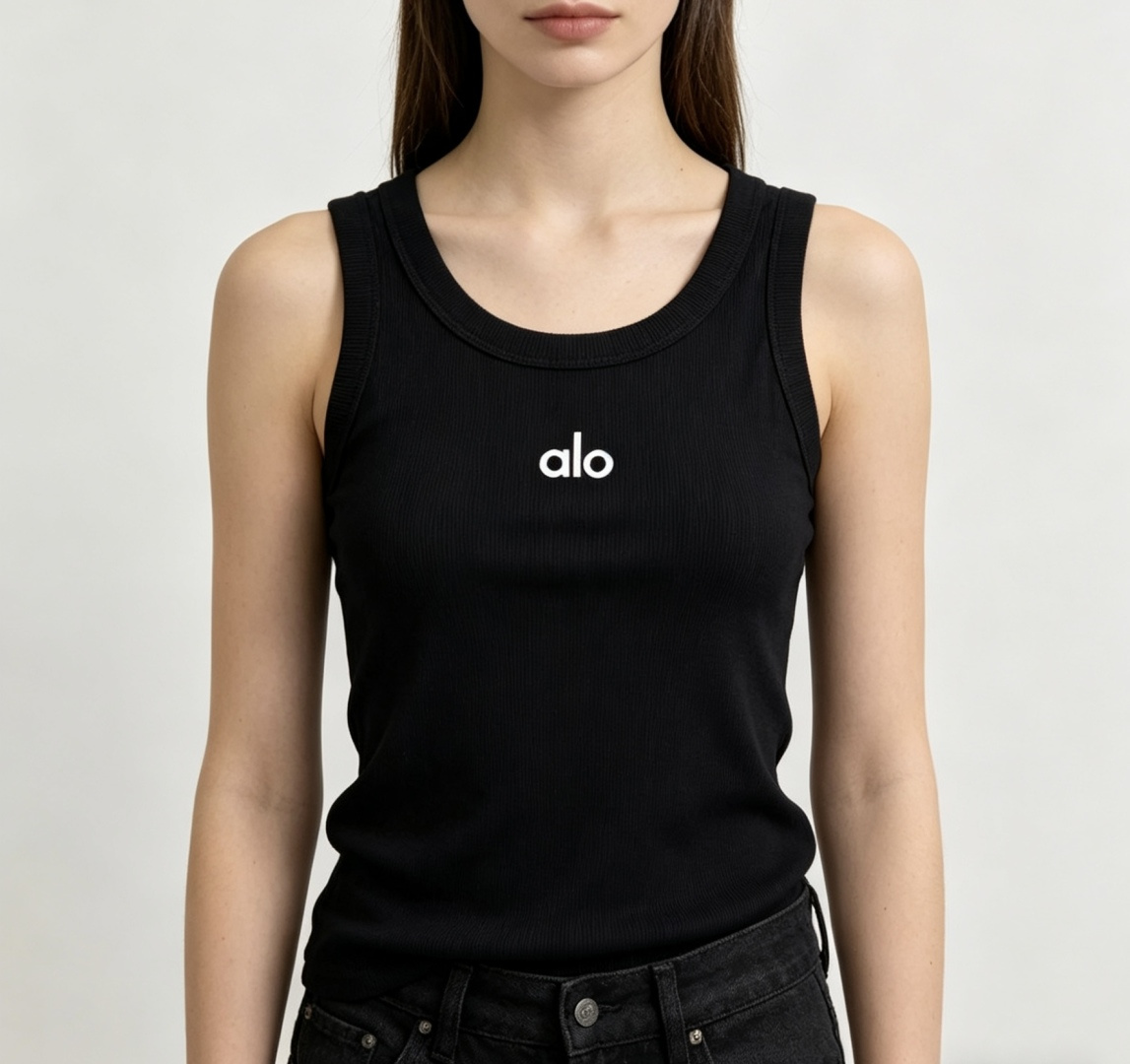 #Alo²⁶ss坑条工字背心 | 辣妹运动刚需款✨健身/瑜伽/日常都能穿的神仙背心！高弹坑条面料软糯亲肤