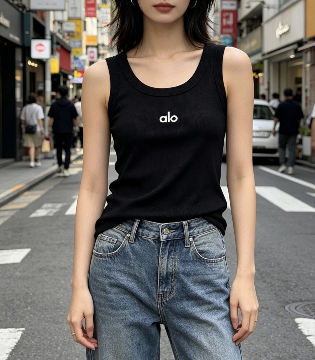 #Alo²⁶ss坑条工字背心 | 辣妹运动刚需款✨健身/瑜伽/日常都能穿的神仙背心！高弹坑条面料软糯亲肤