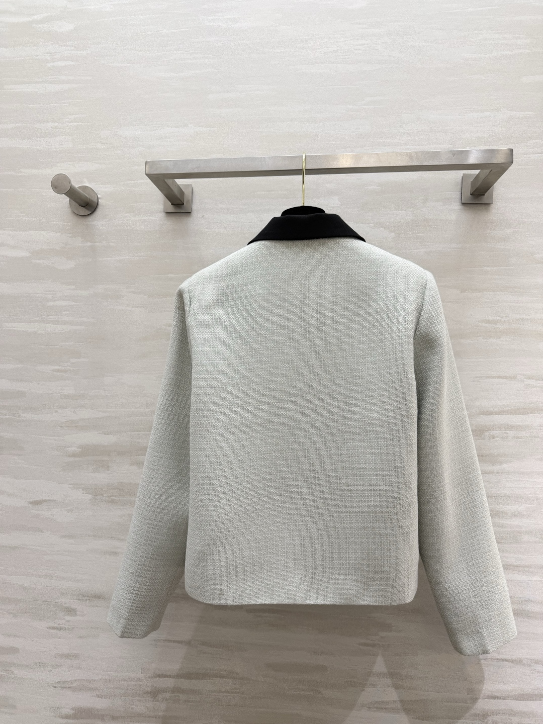 #CELIN♡²⁶撞色翻领粗花呢外套 法式极简与高级感 肌理感粗花呢 撞色黑翻领 经典撞色永不过时！定制