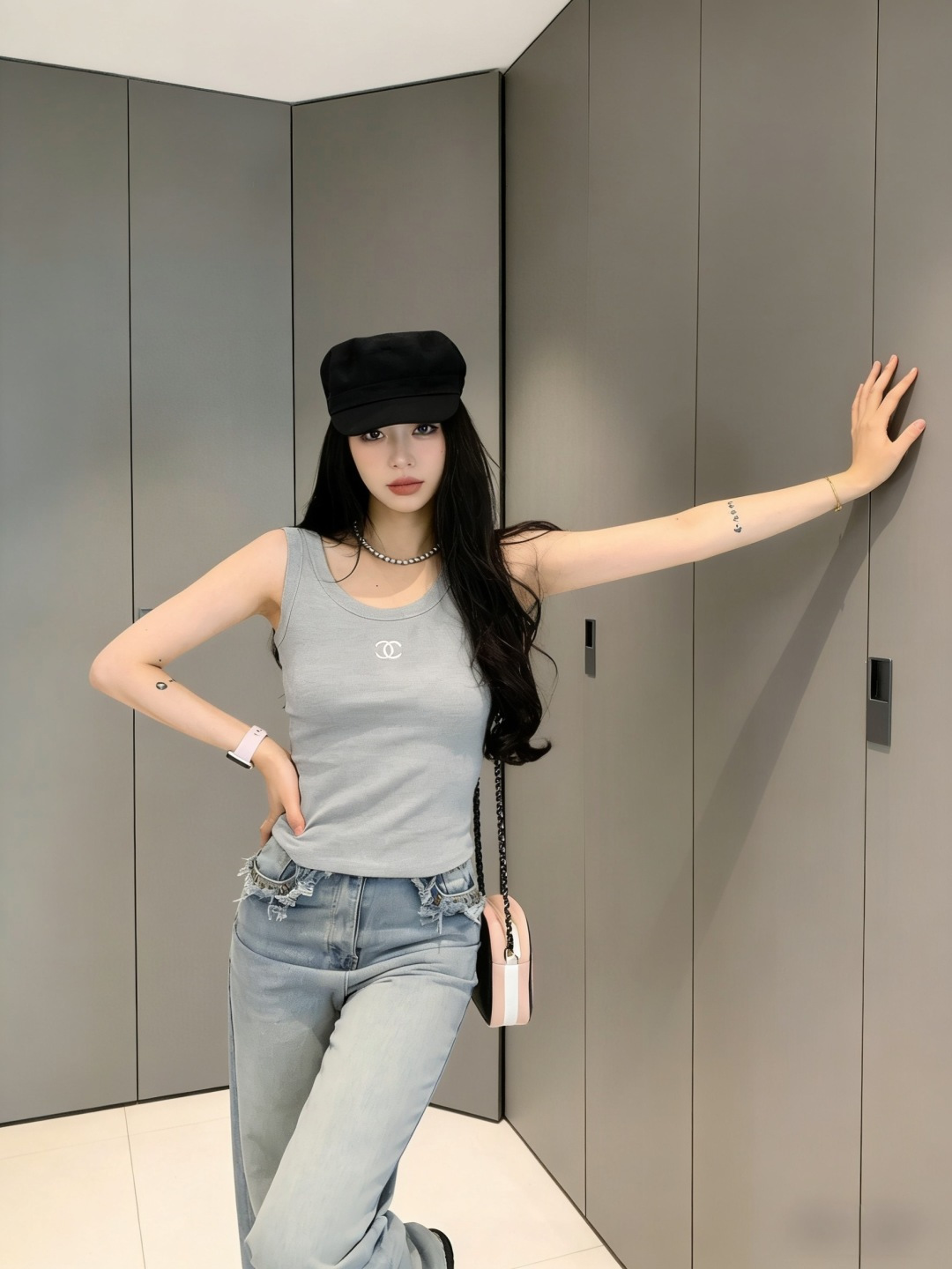 🖤🤍🤍 黑白灰控集合！经典双C | 螺纹显瘦 | 百搭王者夏天的快乐，是这件背心给的✨高品质定制 现货首