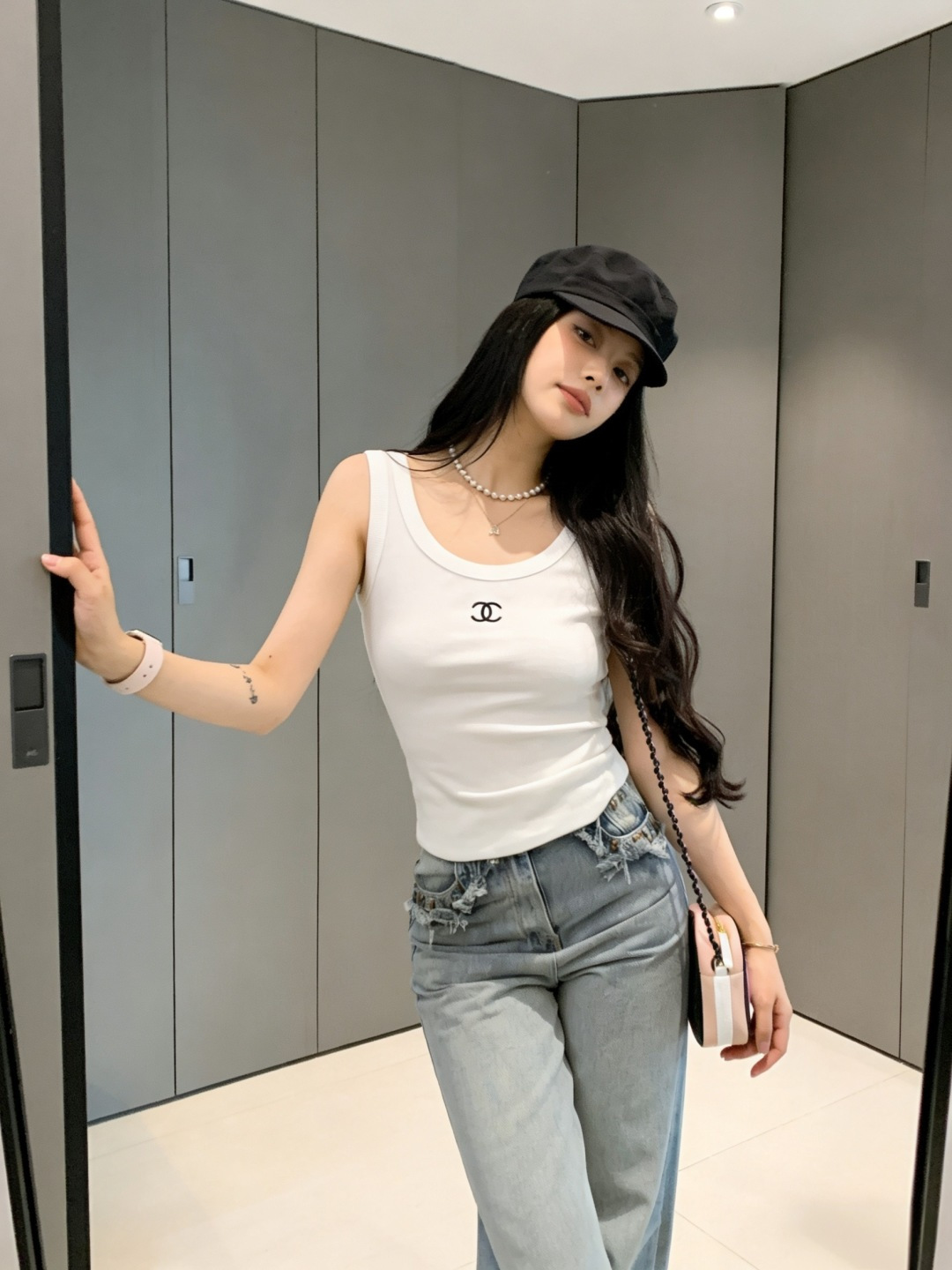 🖤🤍🤍 黑白灰控集合！经典双C | 螺纹显瘦 | 百搭王者夏天的快乐，是这件背心给的✨高品质定制 现货首