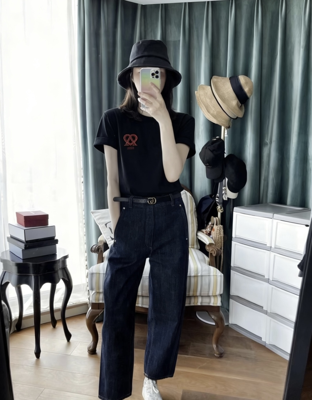 #AMI²⁶重工T恤 手工烫钻双爱心A标 把精致感拉满 低调又显贵 高支纯棉 软乎乎的巨亲肤 夏天穿完全