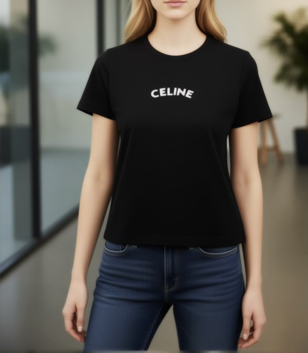 #CELIN²⁶ss经典字母钉珠T恤 法式极简 终极浪漫把高级感穿在身上 胸口重工钉珠CELINE字母低