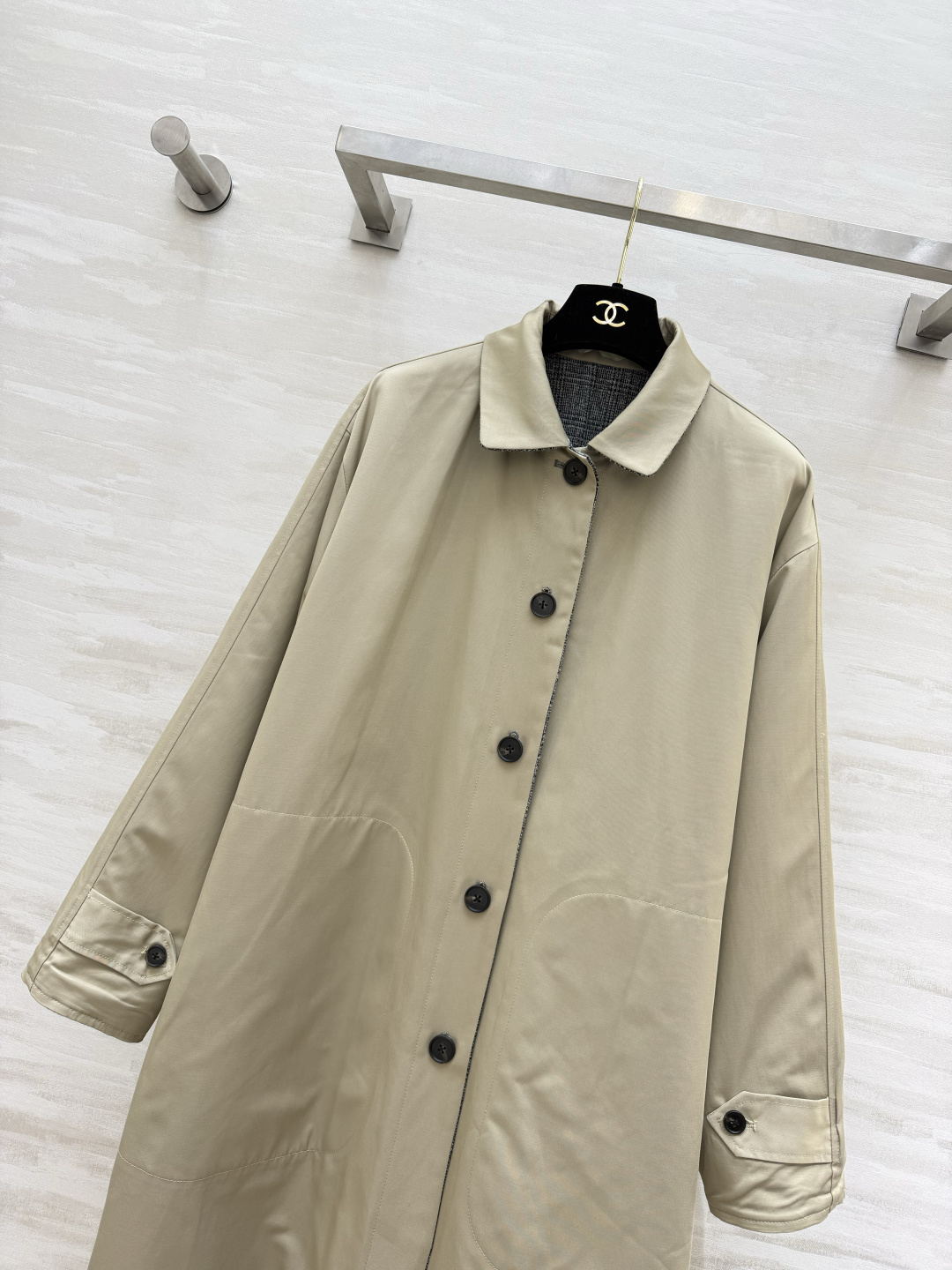 #Loew♡²⁶双面穿风衣组合 老钱风穿搭天花板 卡其简约款+格纹复古款 双面穿设计 一件顶两件！承包你