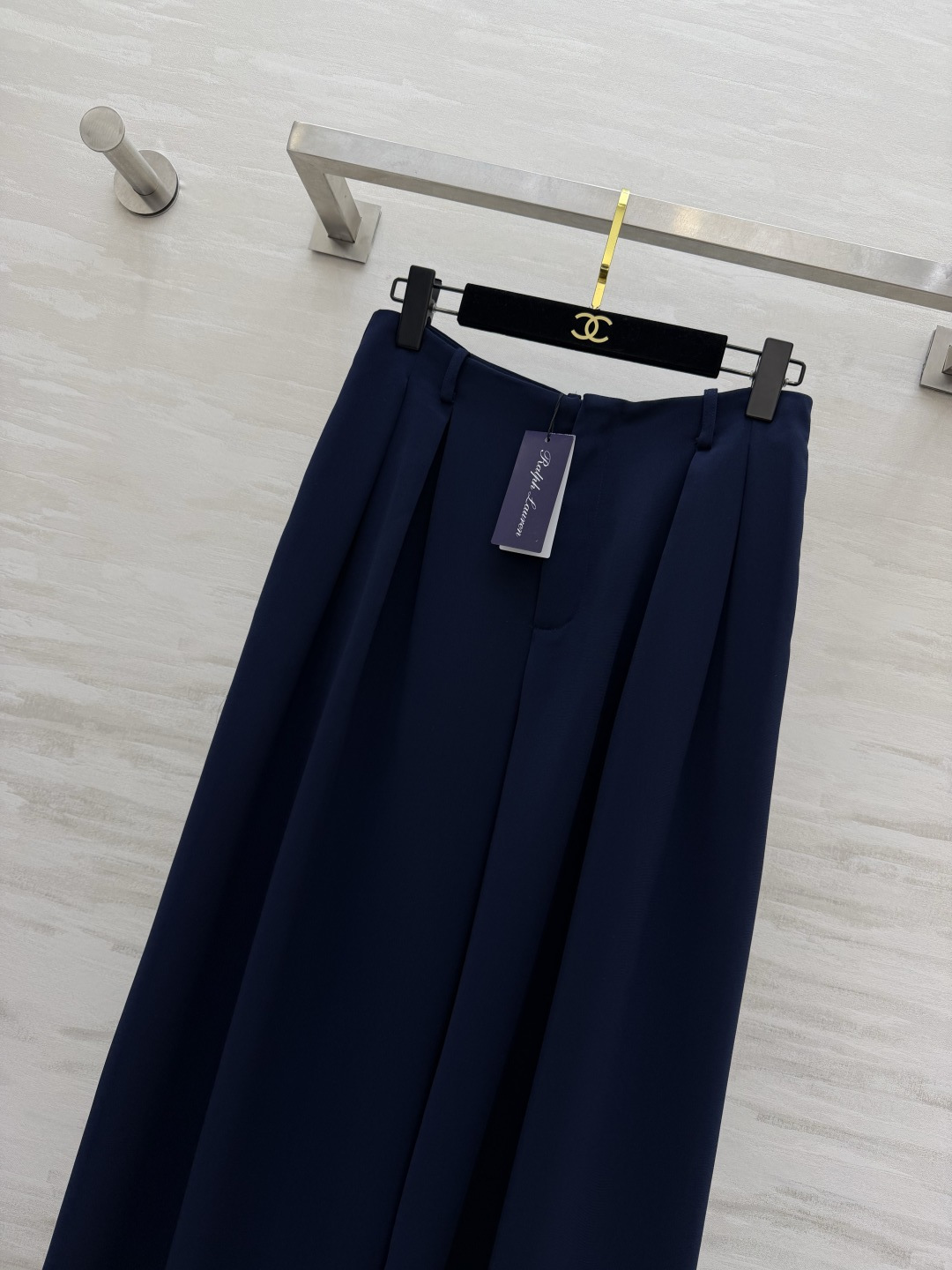 #RalphLaure²⁶ss紫标藏青阔腿西裤 老钱风穿搭天花板 定制面料 利落剪裁 百搭不挑人 高品质