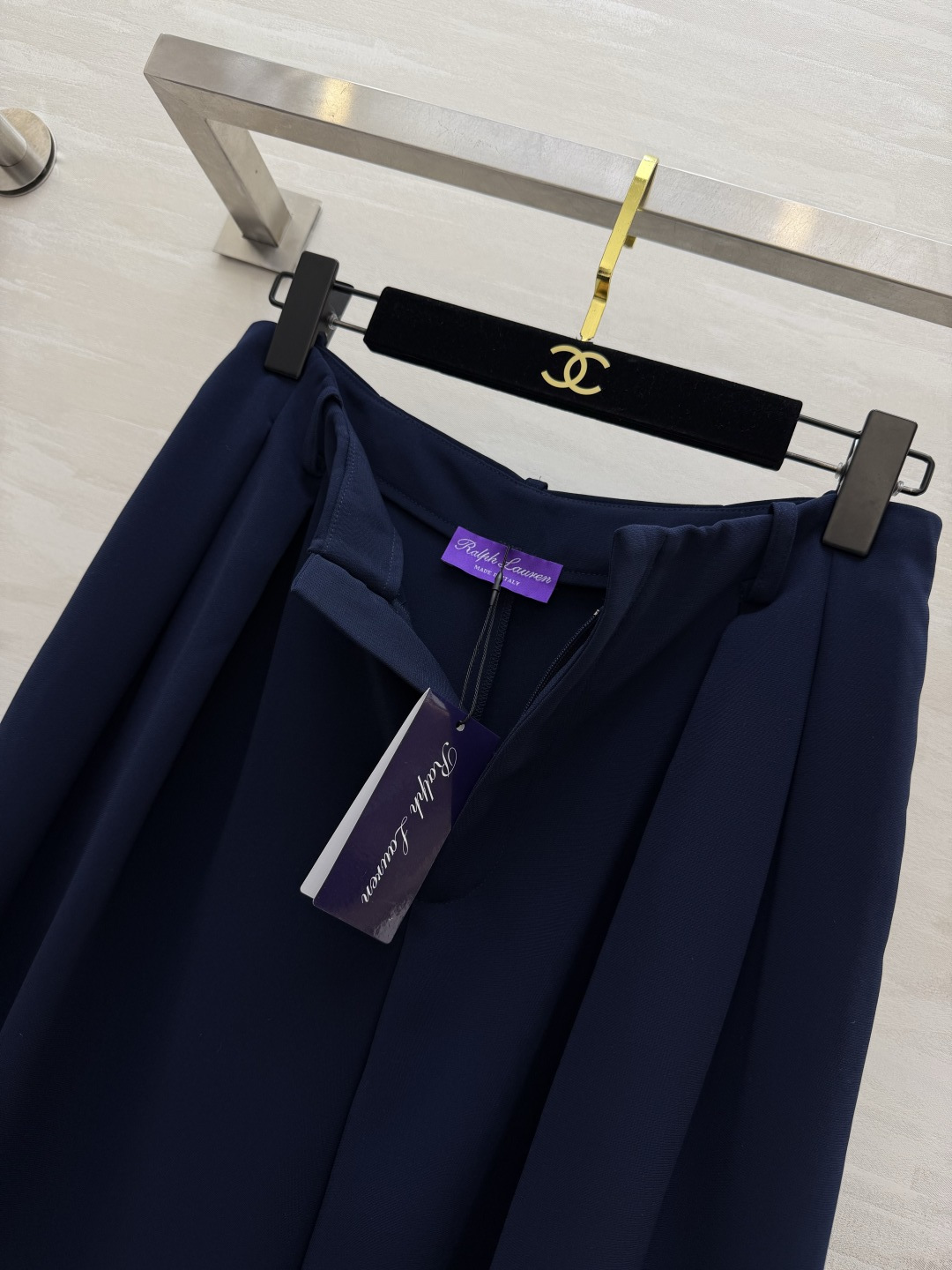 #RalphLaure²⁶ss紫标藏青阔腿西裤 老钱风穿搭天花板 定制面料 利落剪裁 百搭不挑人 高品质