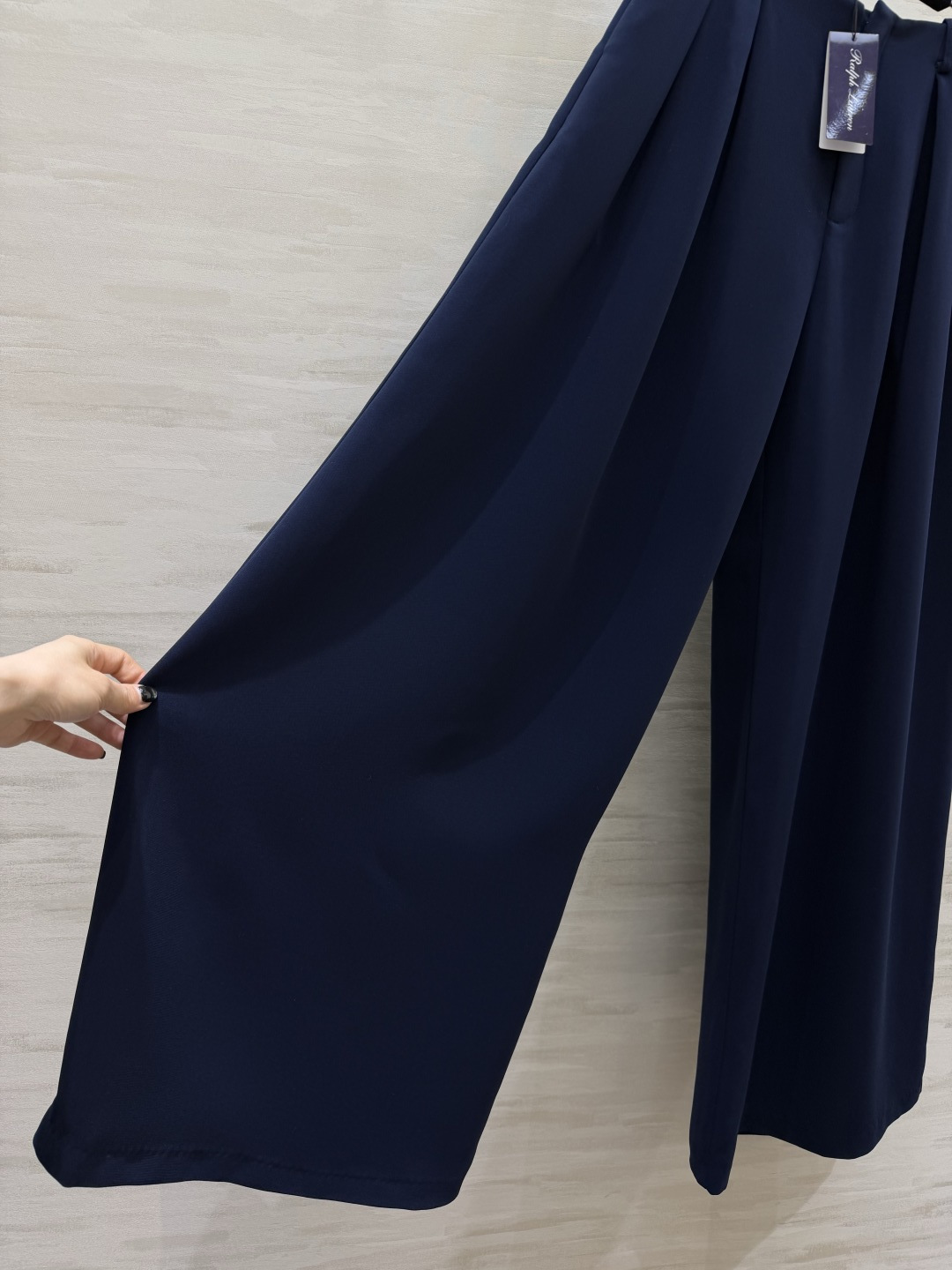 #RalphLaure²⁶ss紫标藏青阔腿西裤 老钱风穿搭天花板 定制面料 利落剪裁 百搭不挑人 高品质