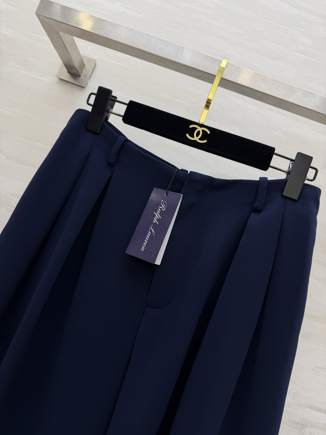 #RalphLaure²⁶ss紫标藏青阔腿西裤 老钱风穿搭天花板 定制面料 利落剪裁 百搭不挑人 高品质