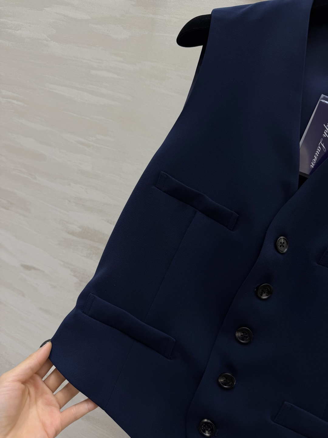 #RalphLaure²⁶ss紫标藏青西装马甲 老钱风穿搭天花板 定制面料 利落剪裁 百搭不挑人 高品质
