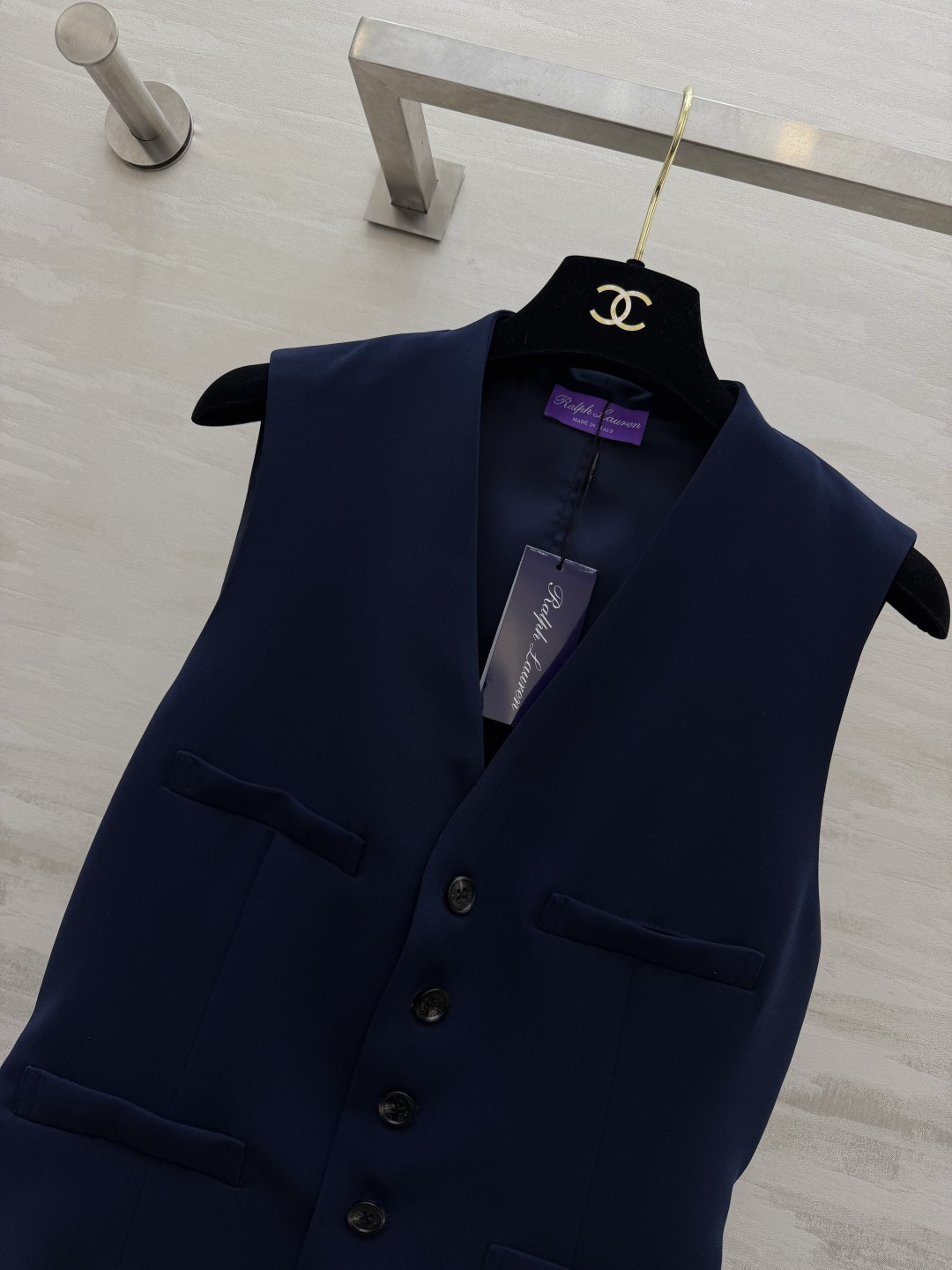 #RalphLaure²⁶ss紫标藏青西装马甲 老钱风穿搭天花板 定制面料 利落剪裁 百搭不挑人 高品质